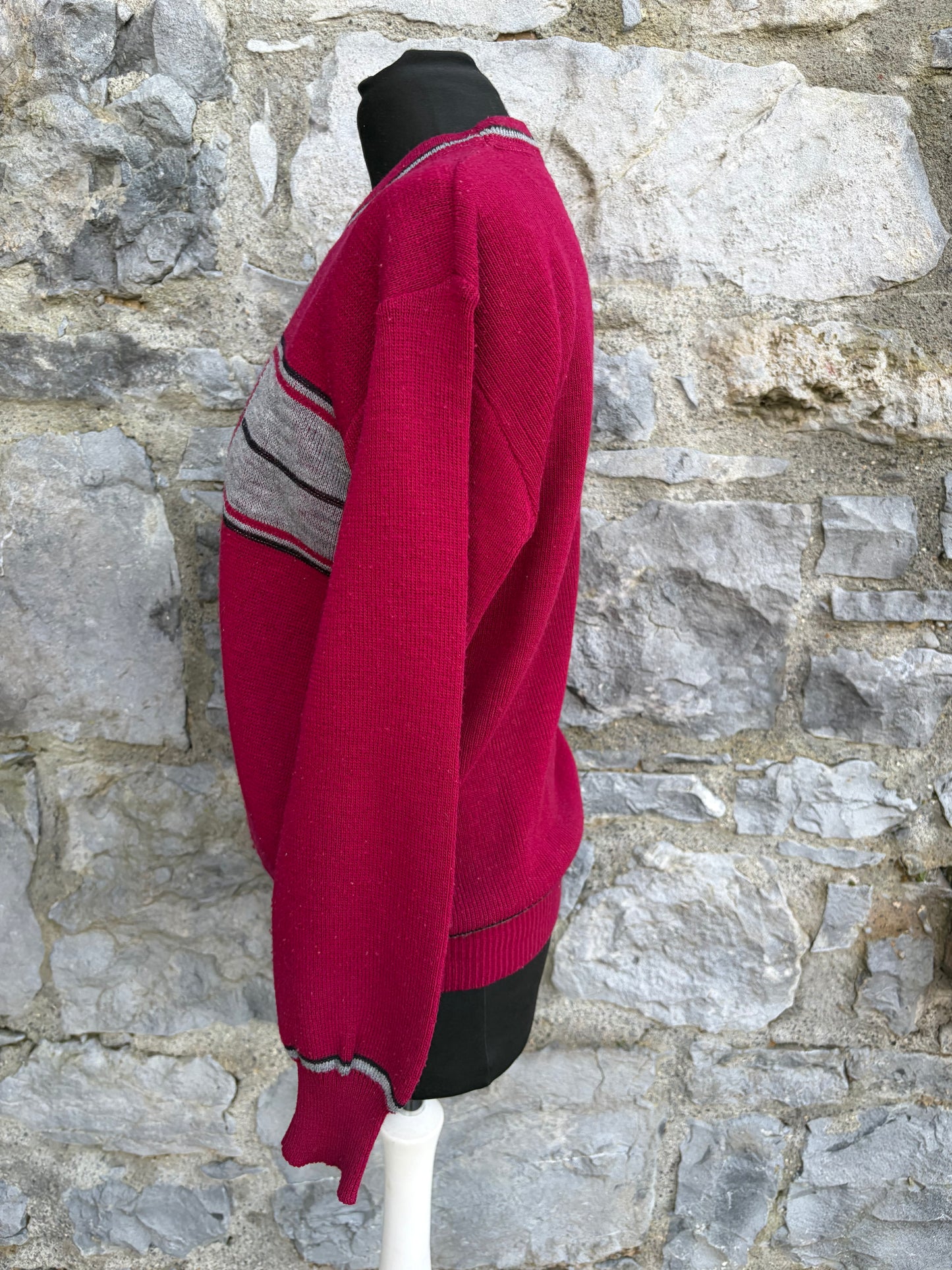 90s maroon jumper uk 10-12