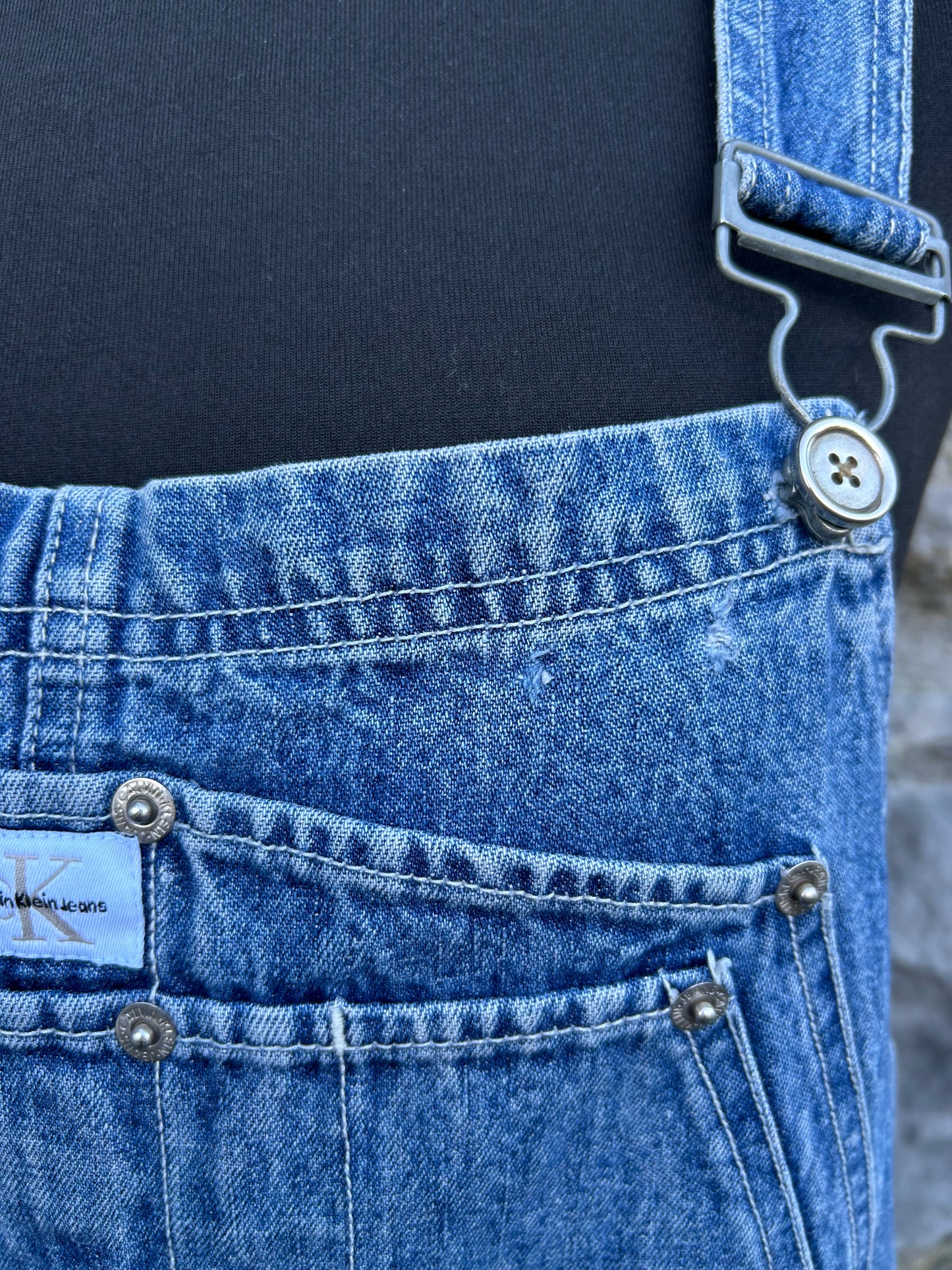 90s CK denim dungarees uk 16