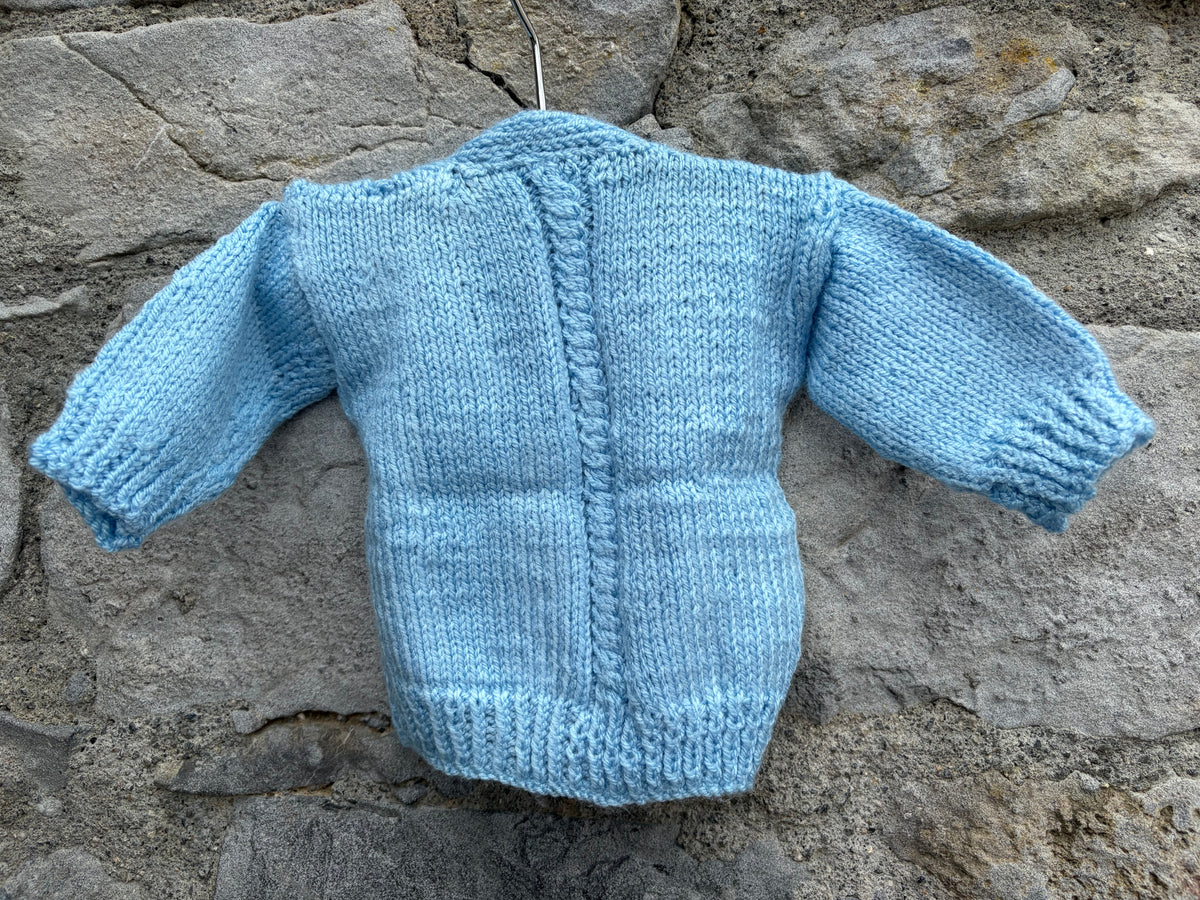 Blue handmade cardigan  Newborn (50cm)