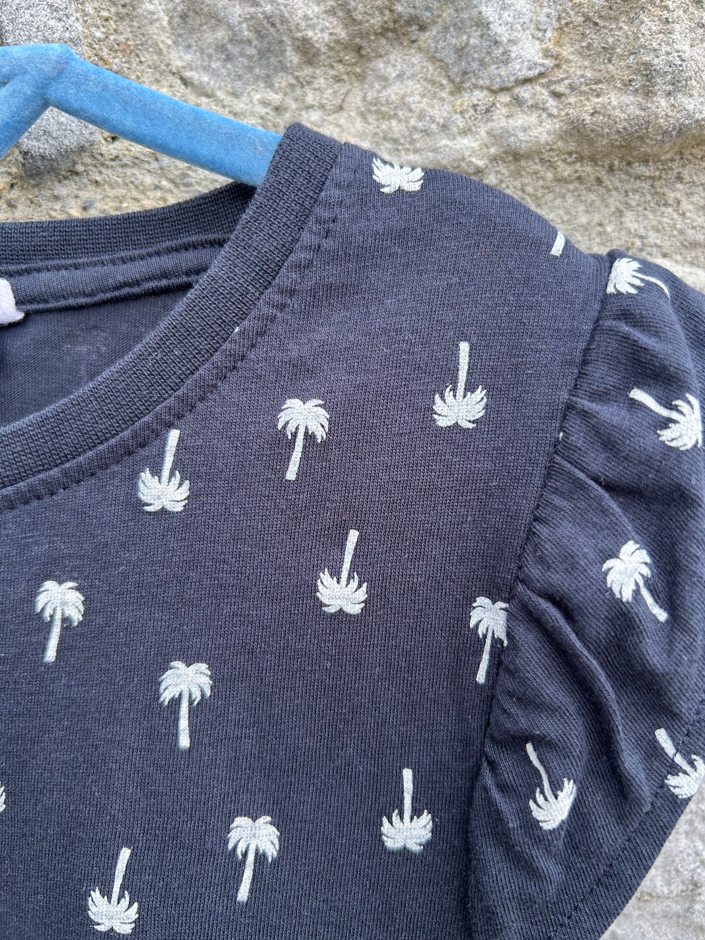 Palm tree navy dress 8y (128cm)