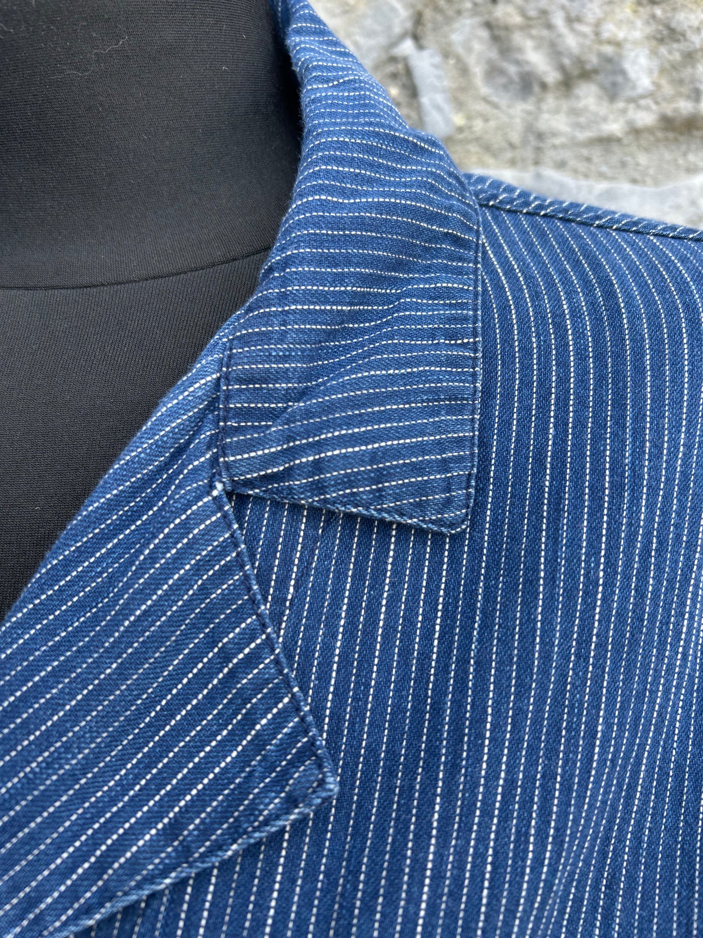 Blue stripy coat uk 14
