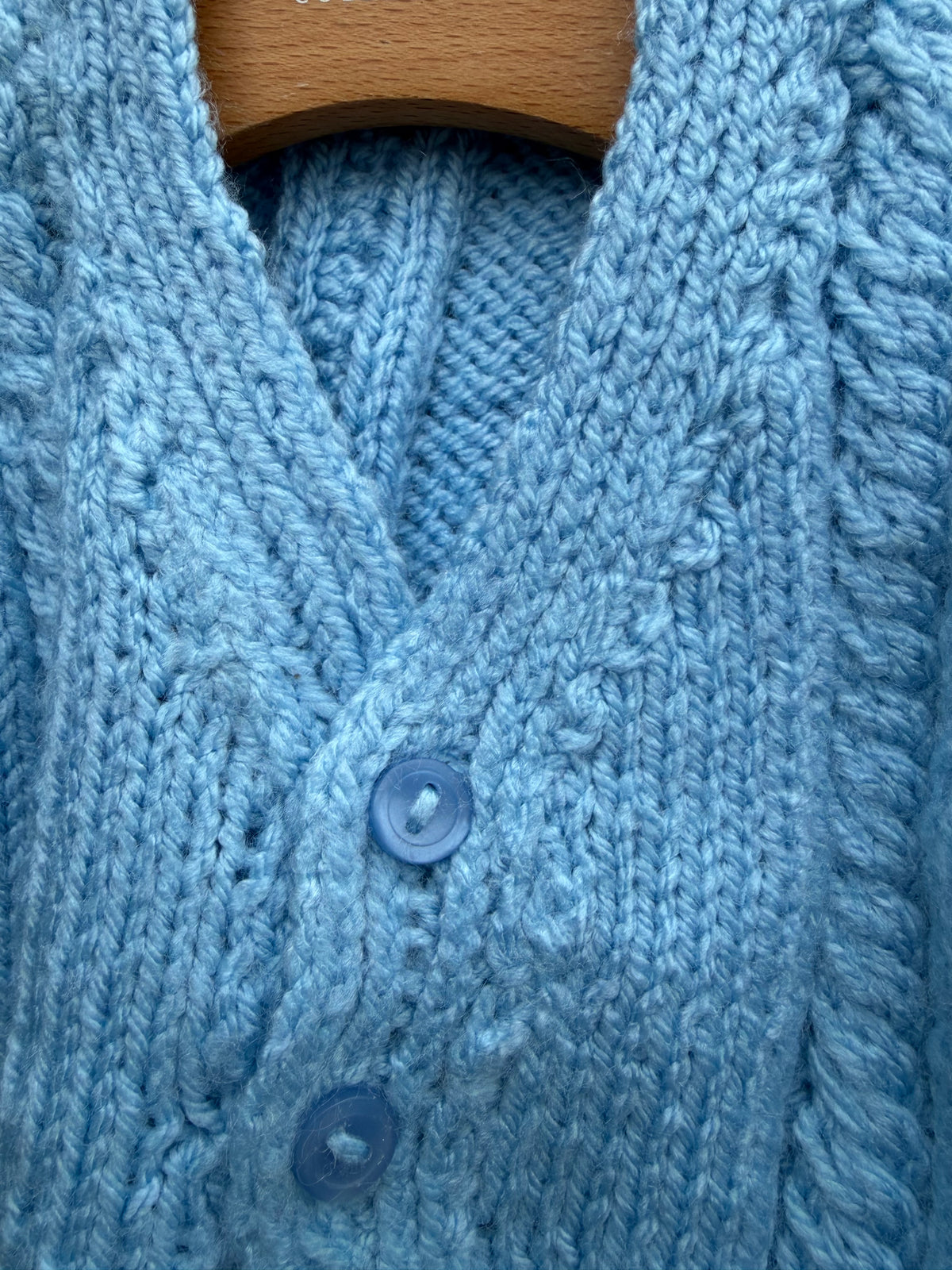 Blue handmade cardigan  Newborn (50cm)