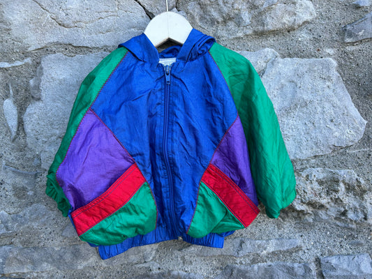 80s blue&green shell jacket 12m (80cm)