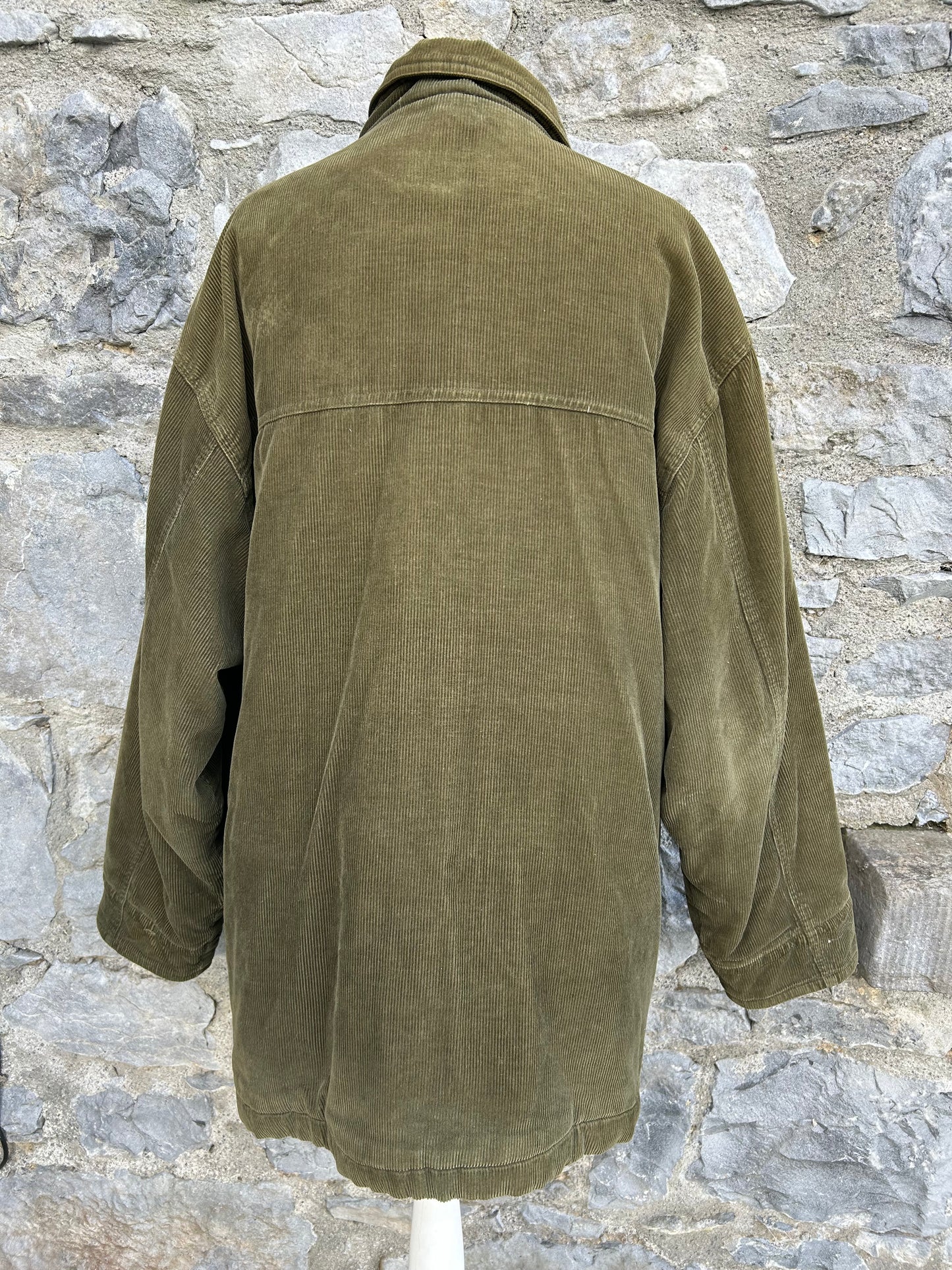 90s khaki cord jacket Large