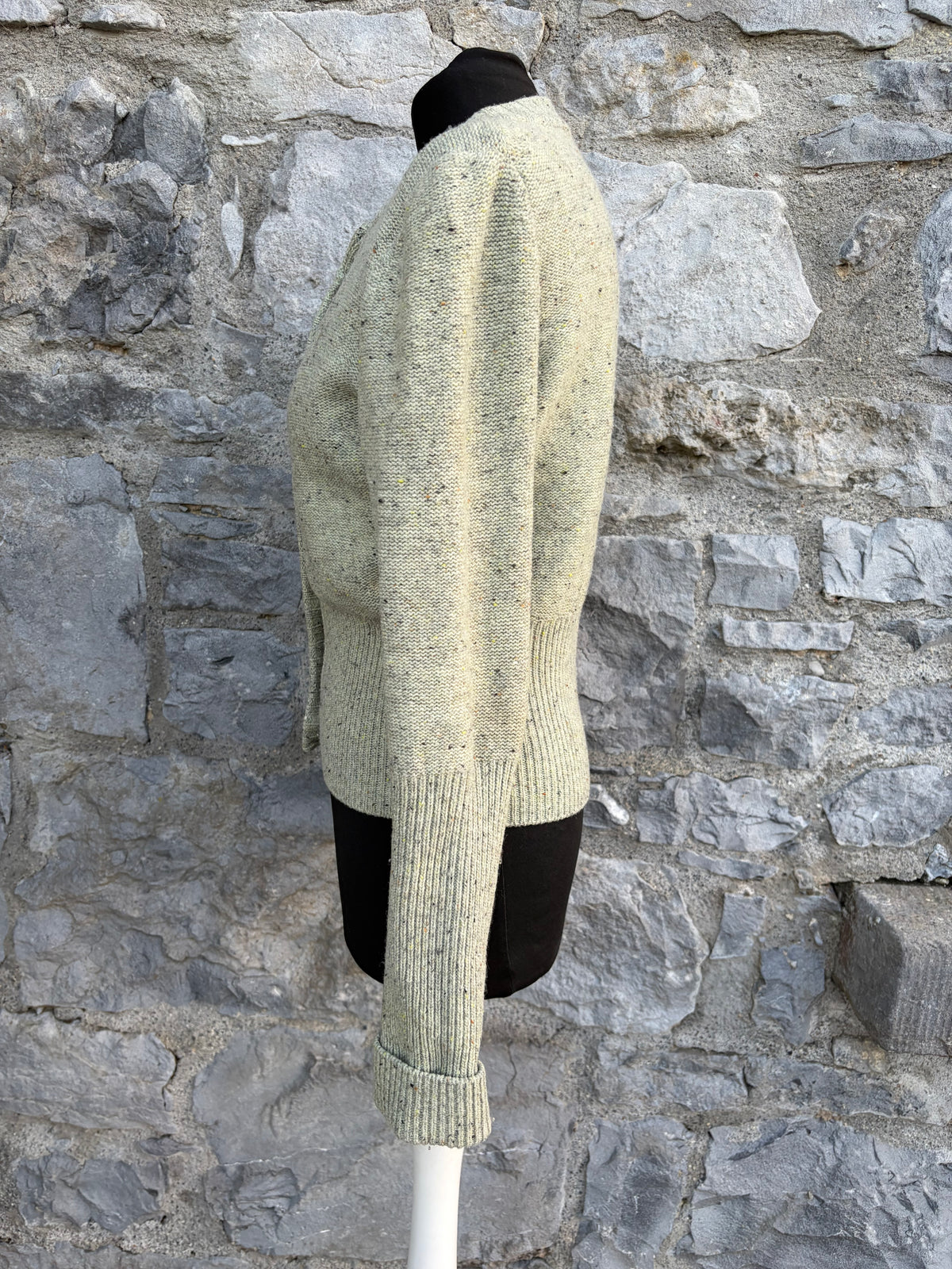 Pistachio melange cardigan uk 8