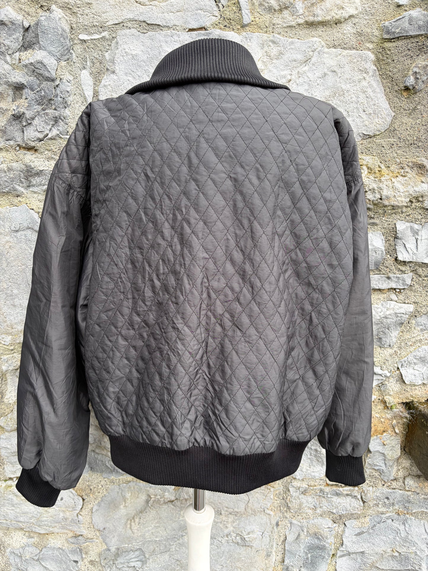 80s black ski jacket uk 14-16