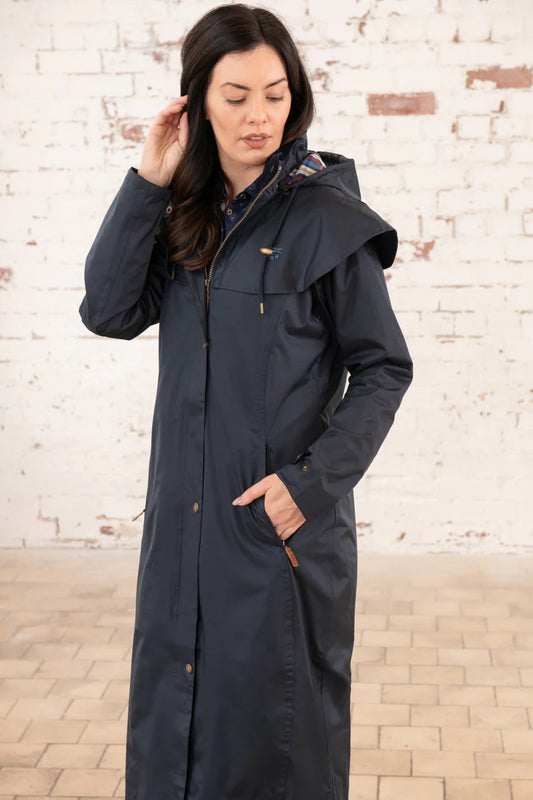 Outback Black full length raincoat uk 10