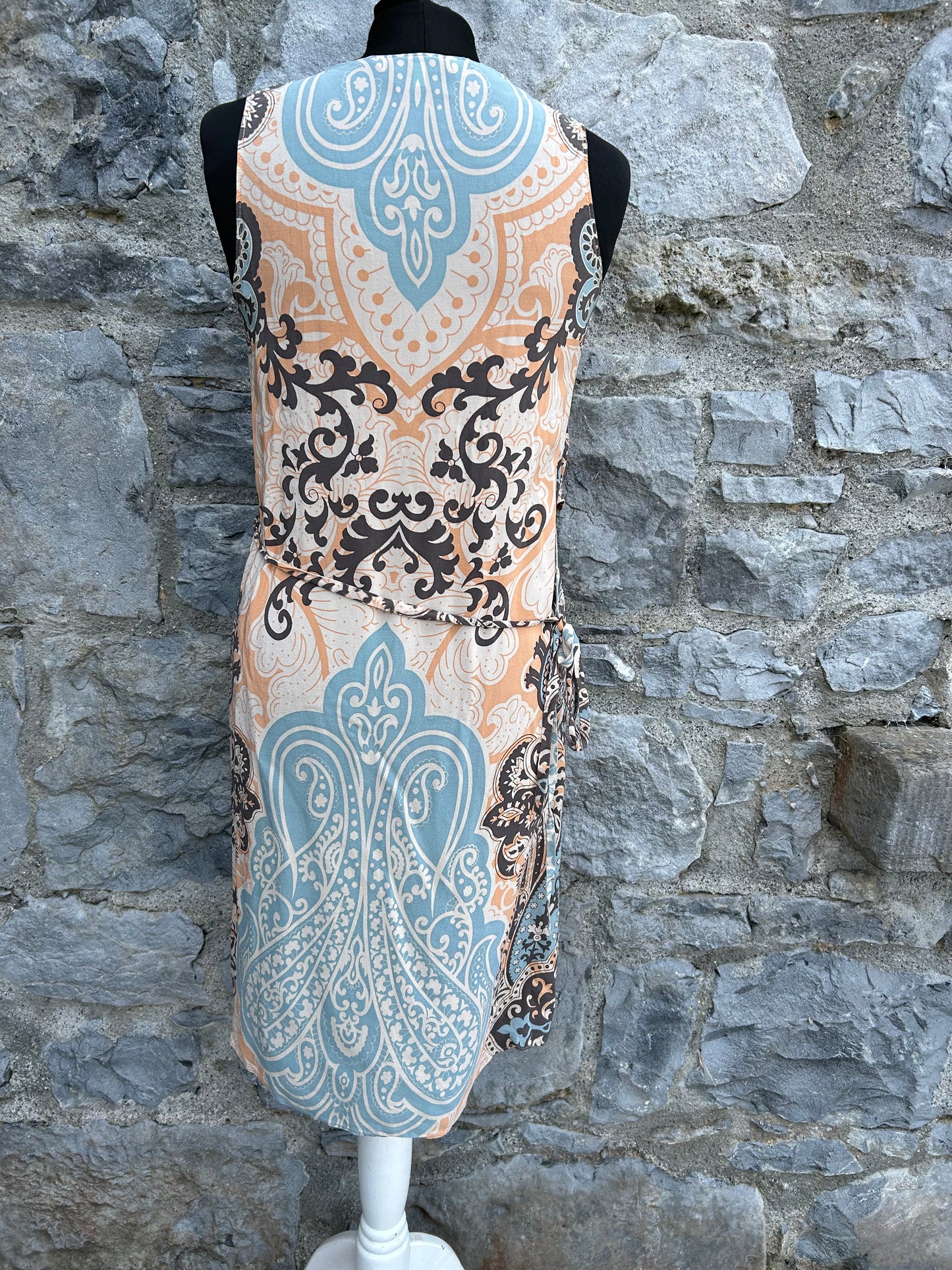 Blue paisley dress uk 8