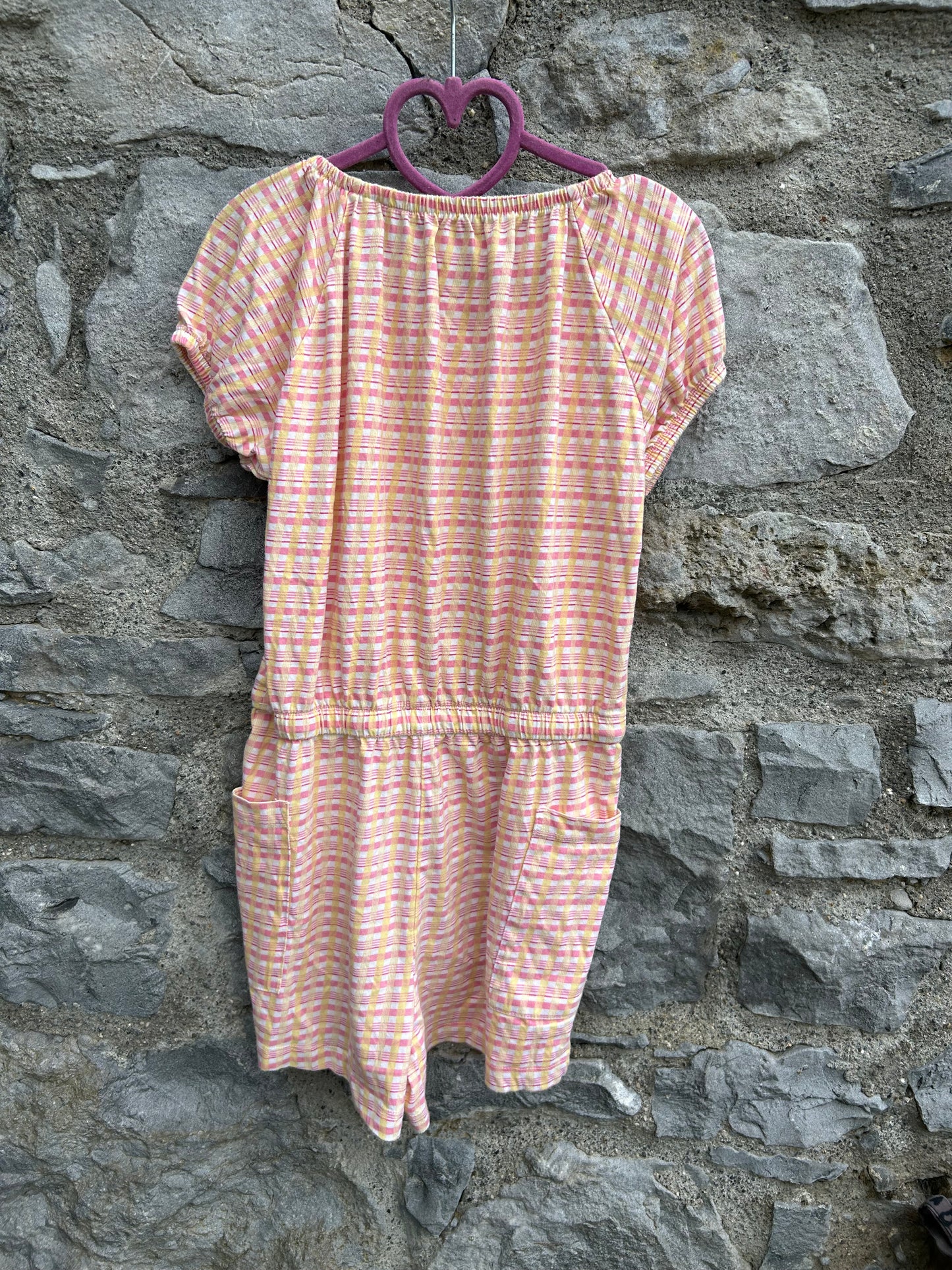 Pink&orange stripy jumpsuit  9-10y (134-140cm)