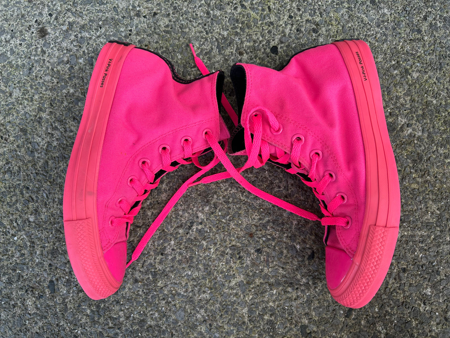 Neon pink high top trainers  uk 5 (eu 38)