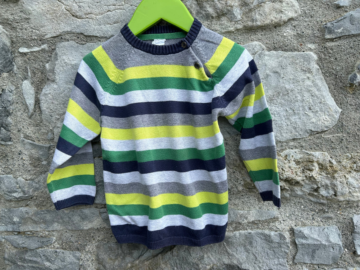 Green&grey jumper  12-18m (80-86cm)