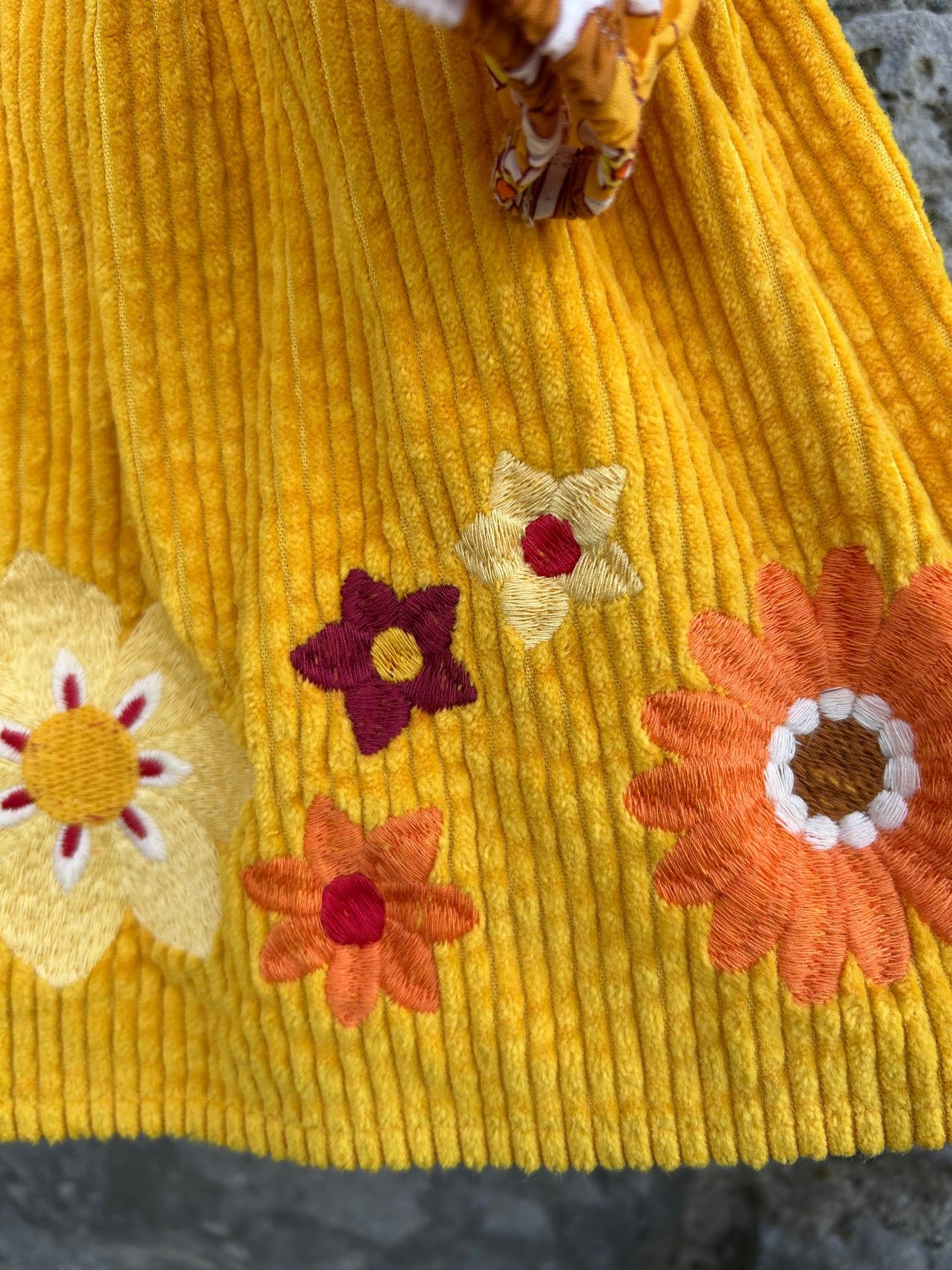 Orange&yellow flowers vest  12-18m (80-86cm)