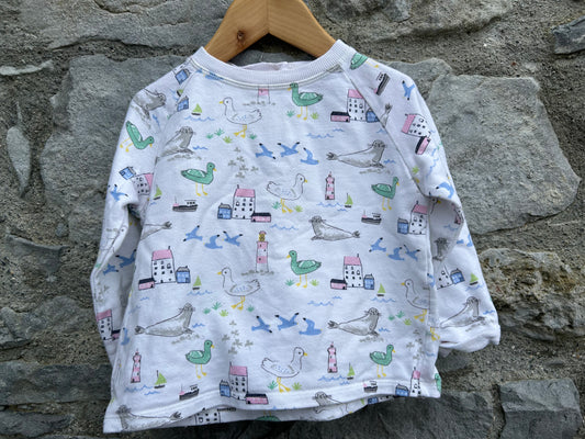 Seaside cropped sweatshirt  2-3y (92-98cm)