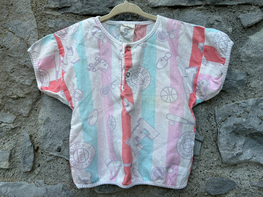80s pastels basketball top 4-5y (104-110cm)