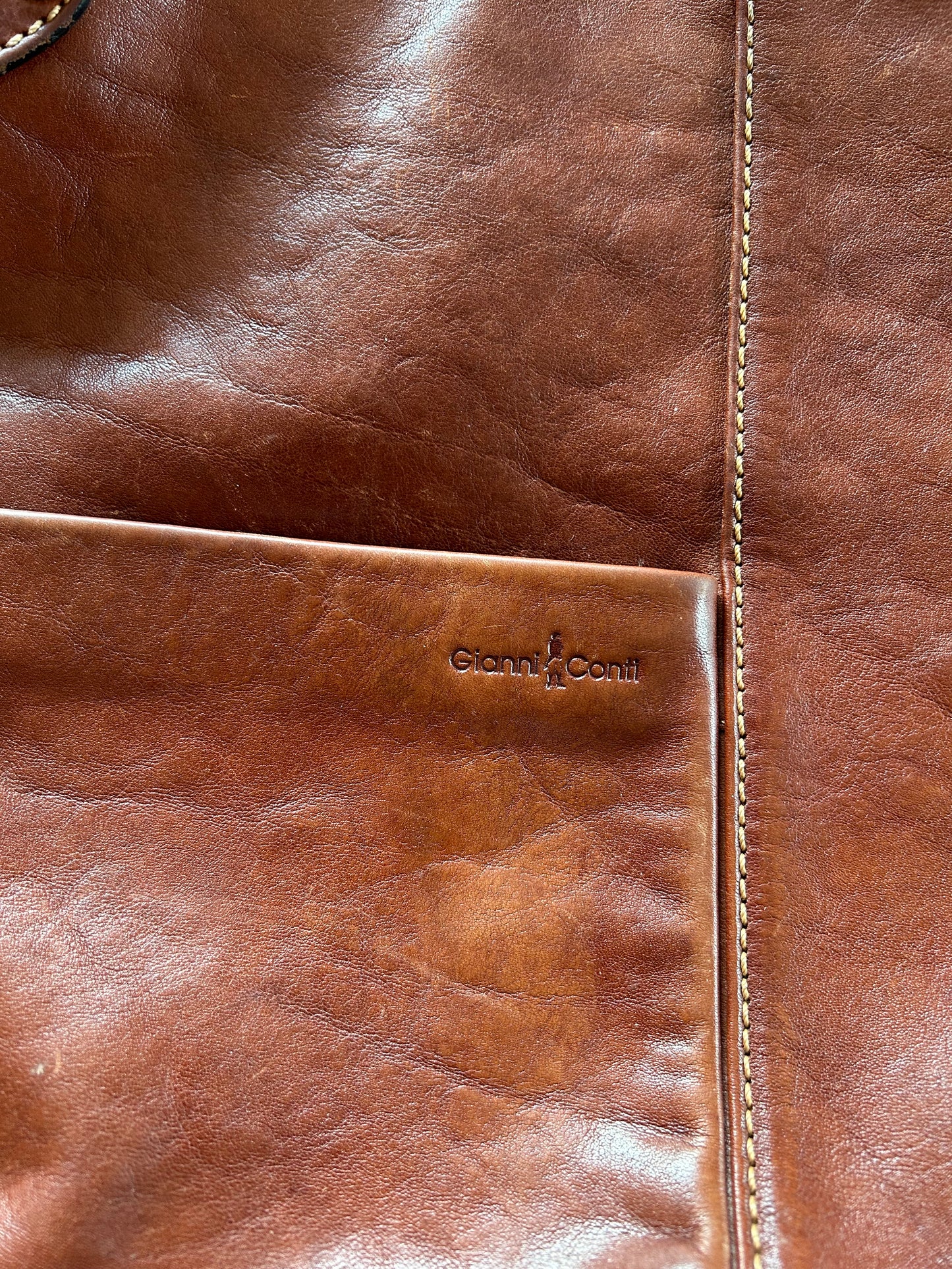 Brown pockets leather bag