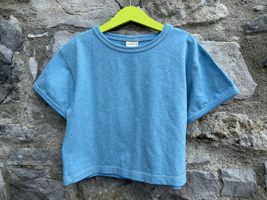 Blue cropped tee 9-10y (134-140cm)