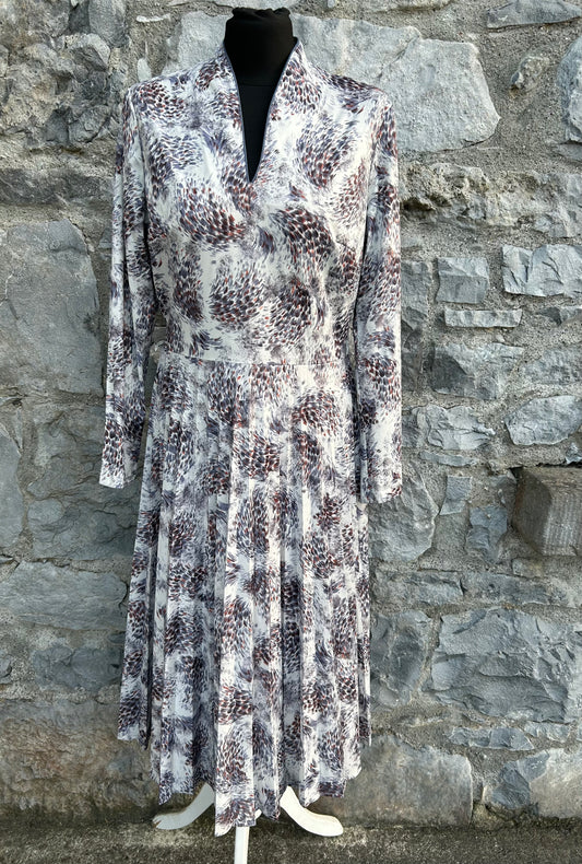 80s spotty white dress uk 12