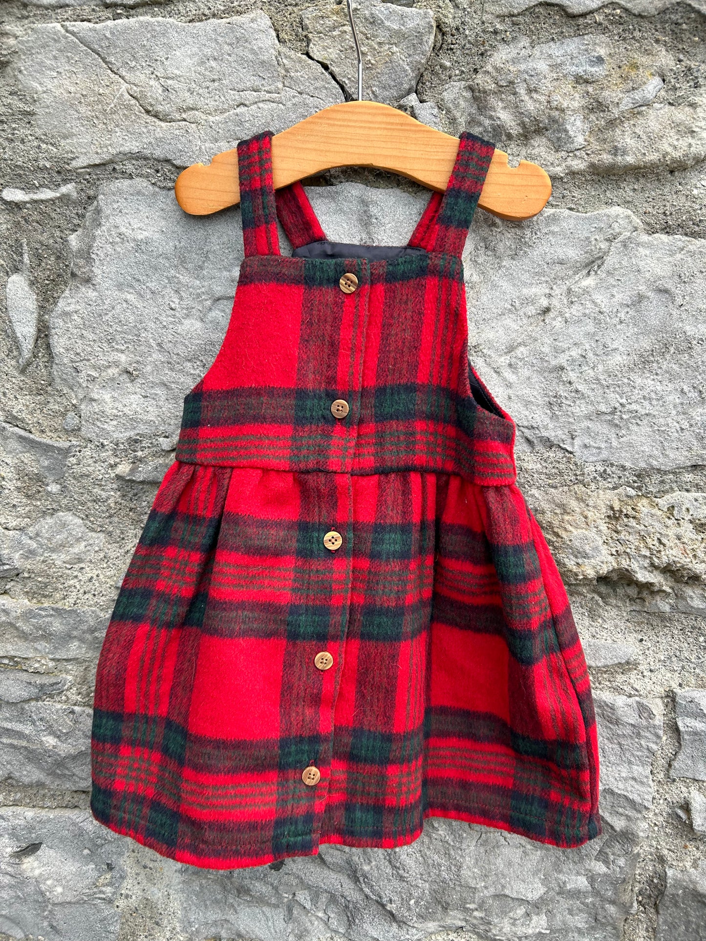 Red check pinafore  18-24m (86-92cm)