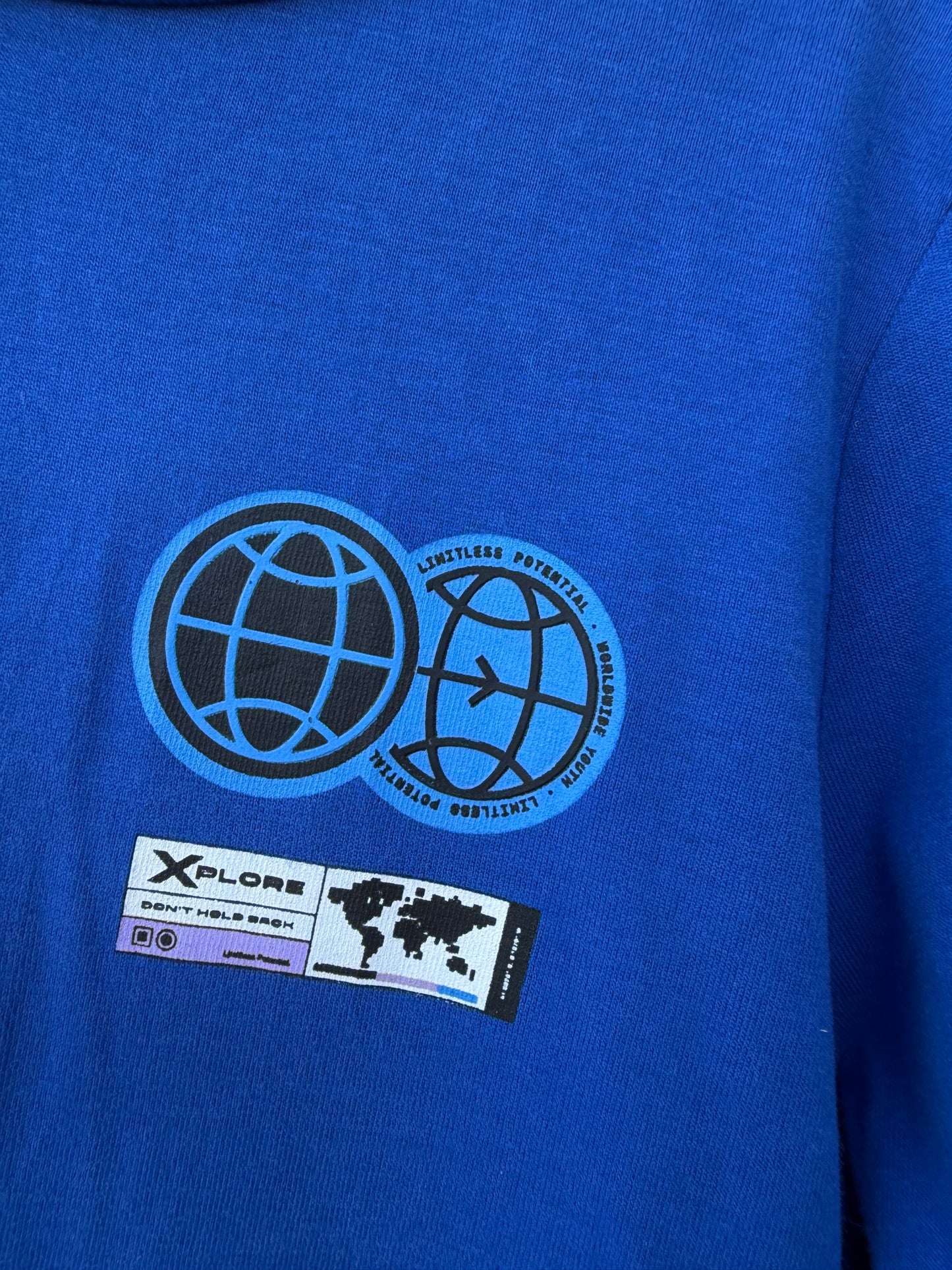 Future youth blue hooded top  8-9y (128-134cm)