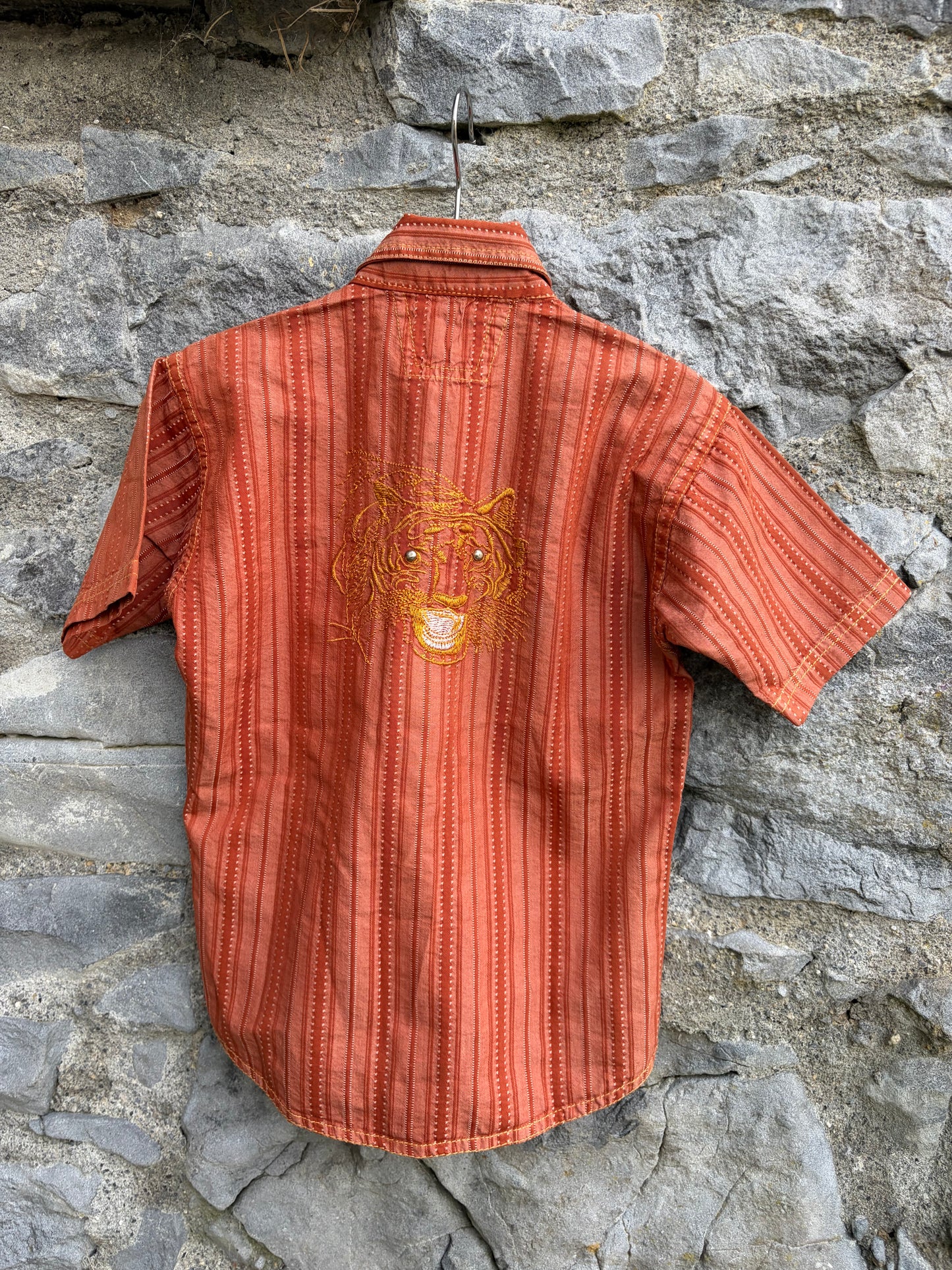 Y2K stripy brown shirt  4-5y (104-110cm)