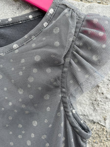 Grey glitter dots dress  6-7y (116-122cm)