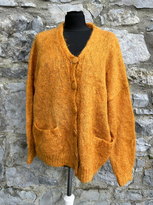 80s mustard cardigan uk 16-20