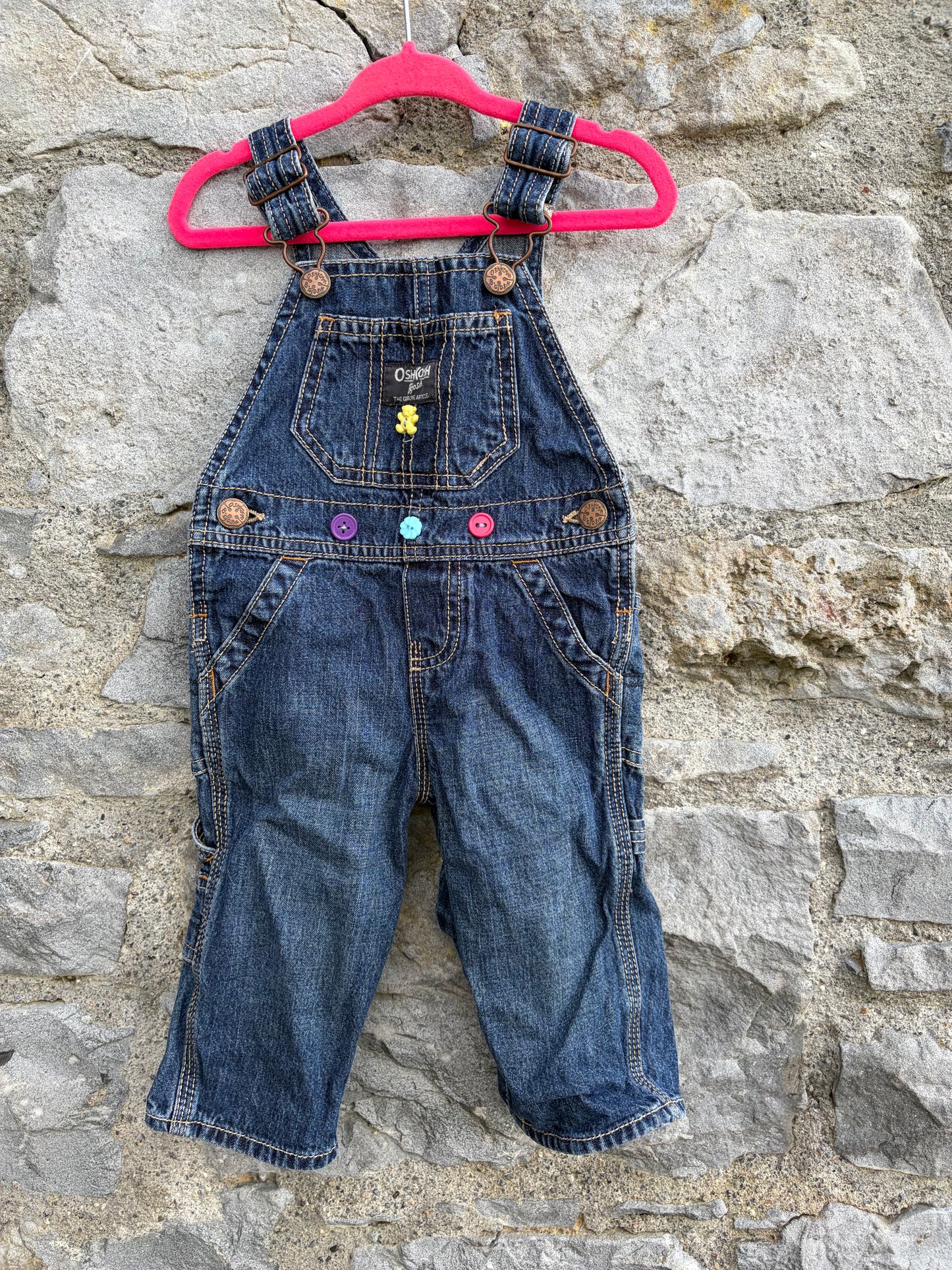 Y2K denim dungarees 6-9m (68-74cm)