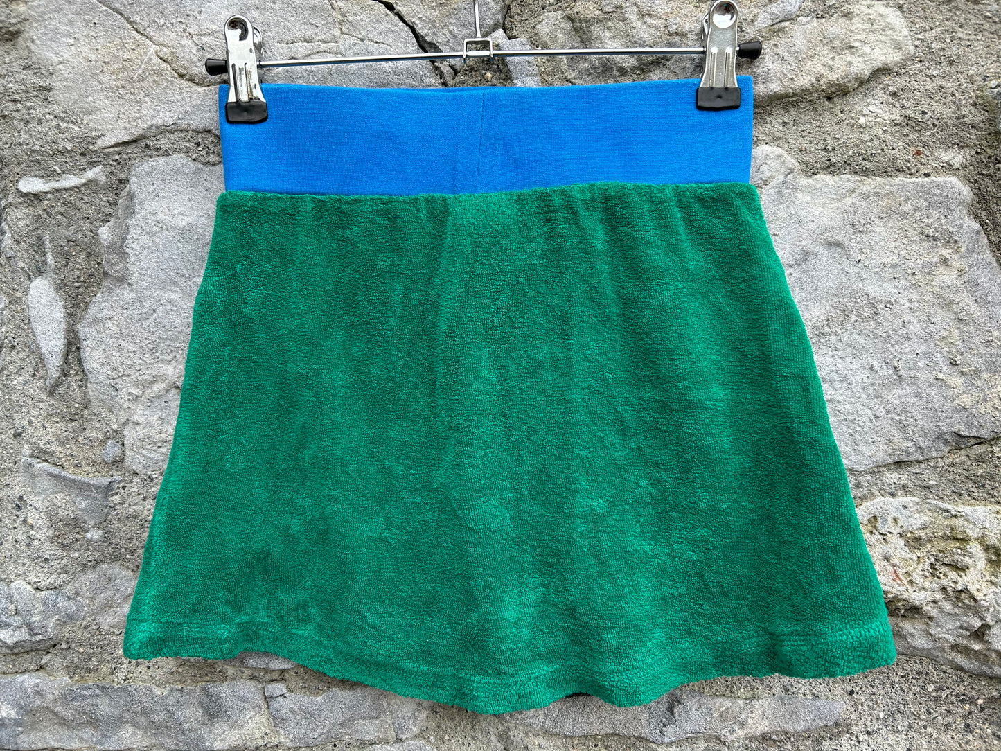 Blue&green terry skirt   9-10y (134-140cm)