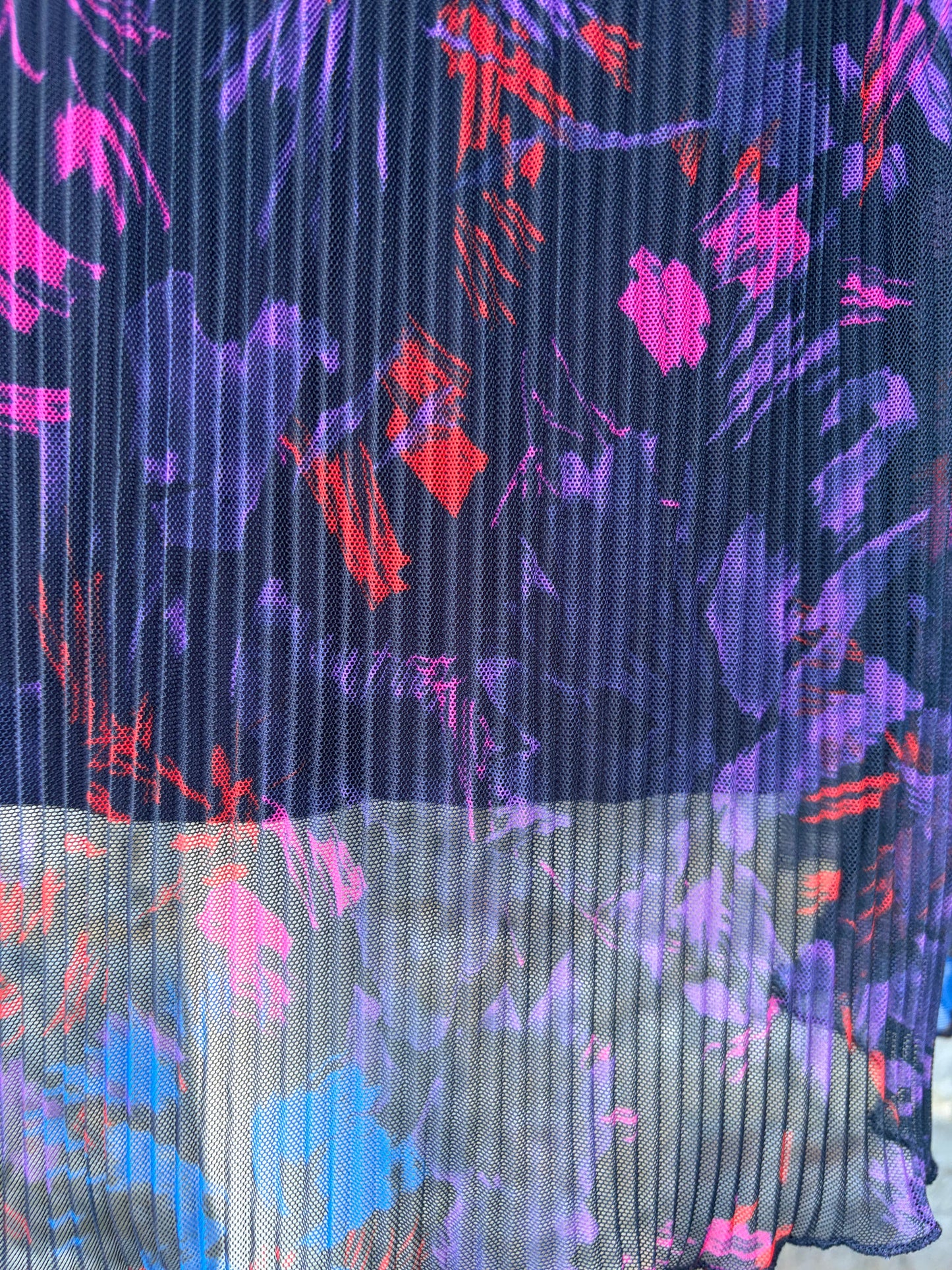Purple floral pleated skirt uk 8-10