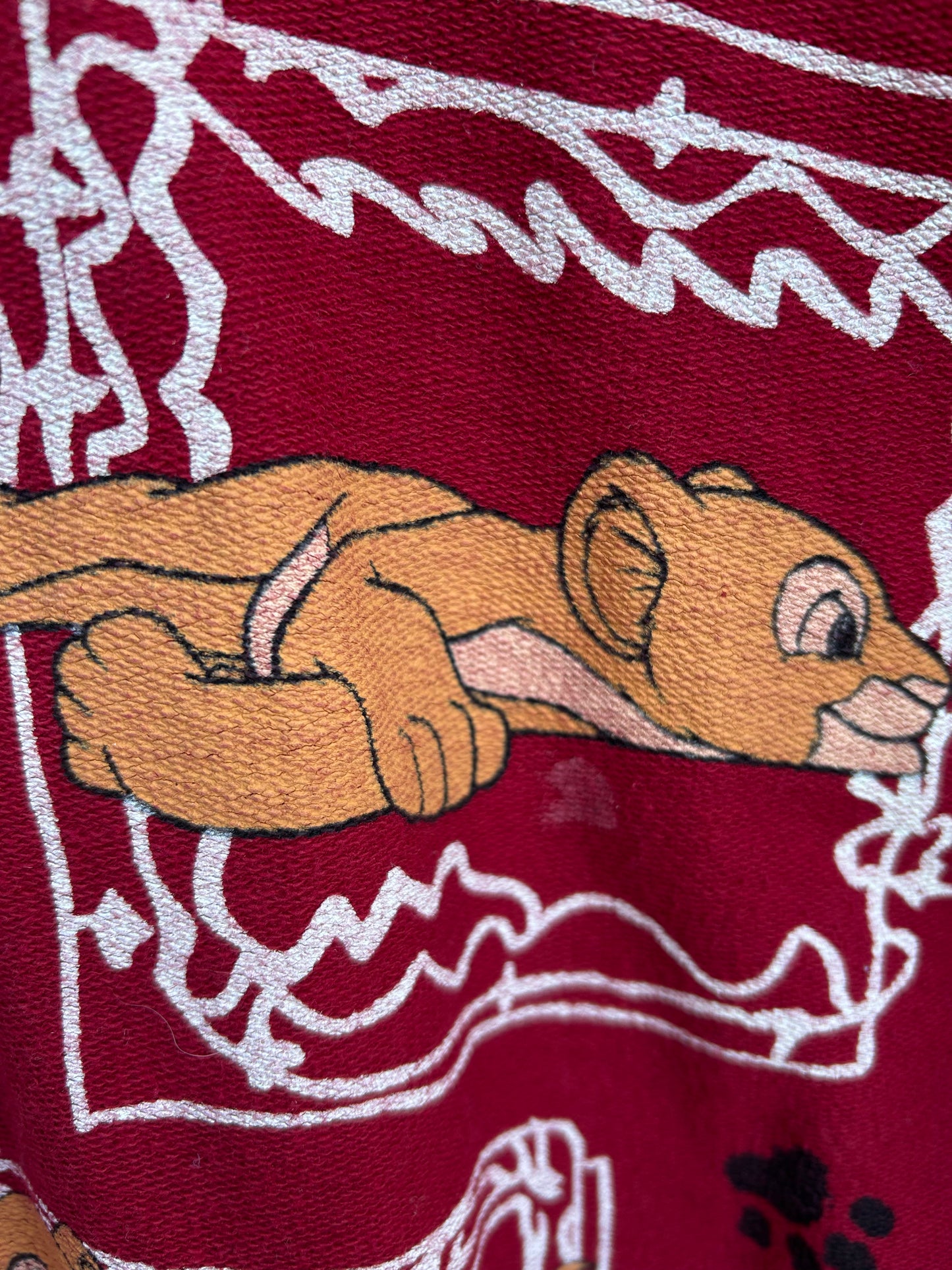 Y2K Lion King red sweatshirt  9-10y (134-140cm)