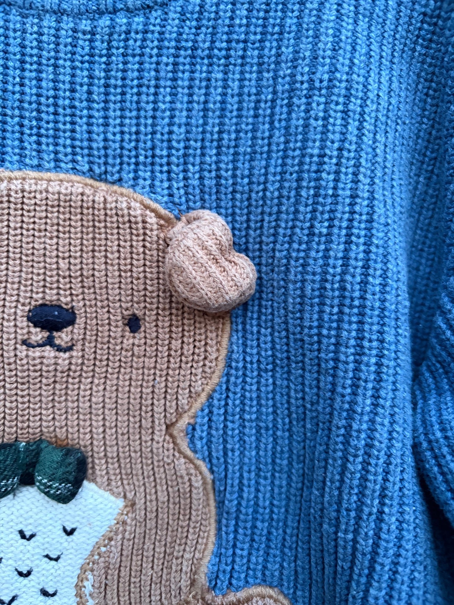 Teddy blue jumper 12-18m (80-86cm)