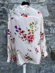 Floral beige blouse uk 14-16