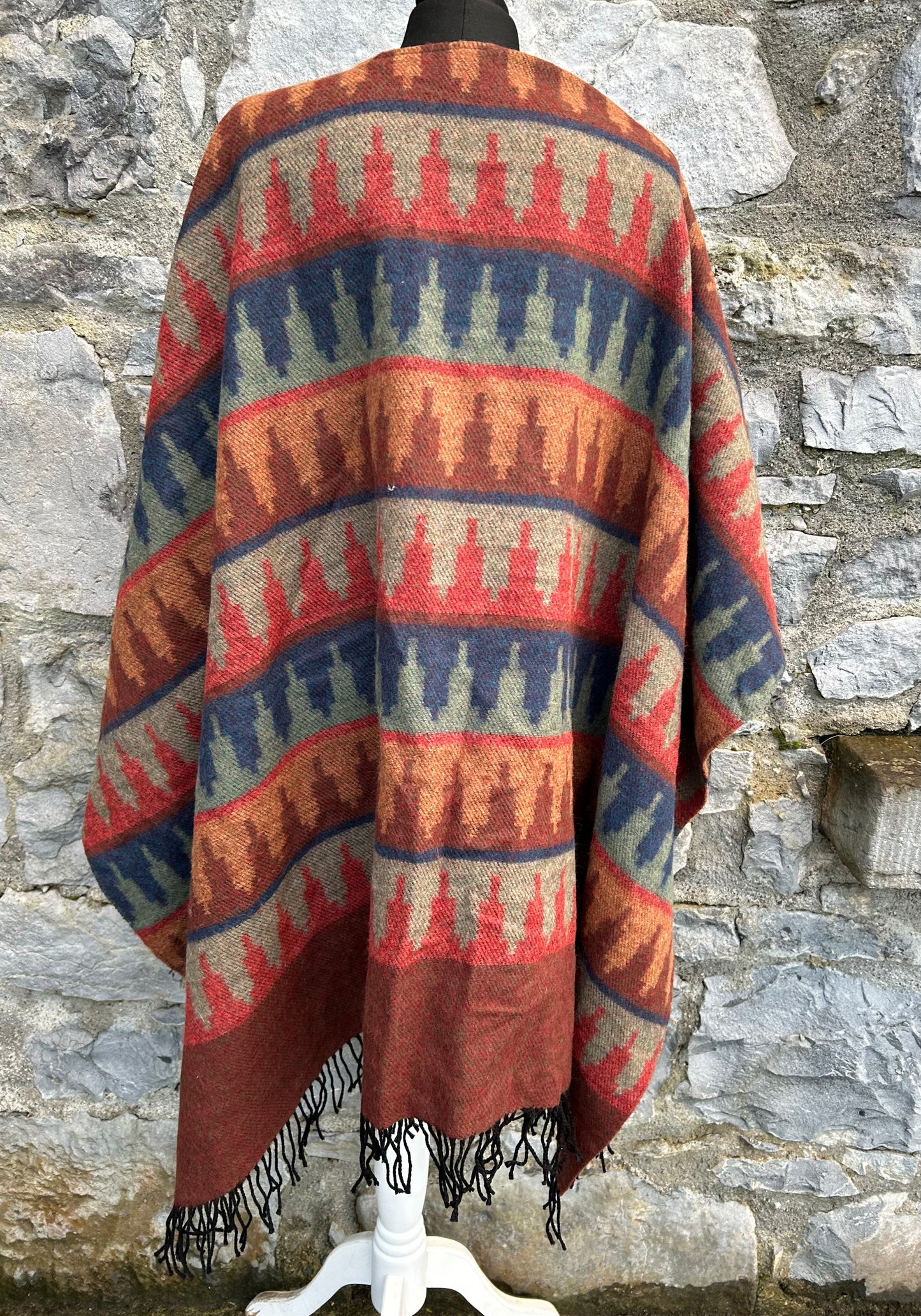 Aztec print cape