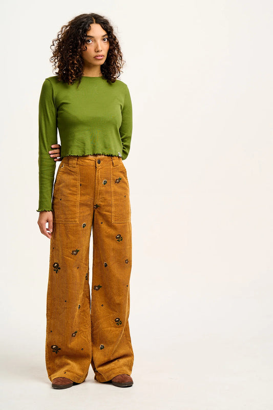 Delores wide leg cord pants uk 8