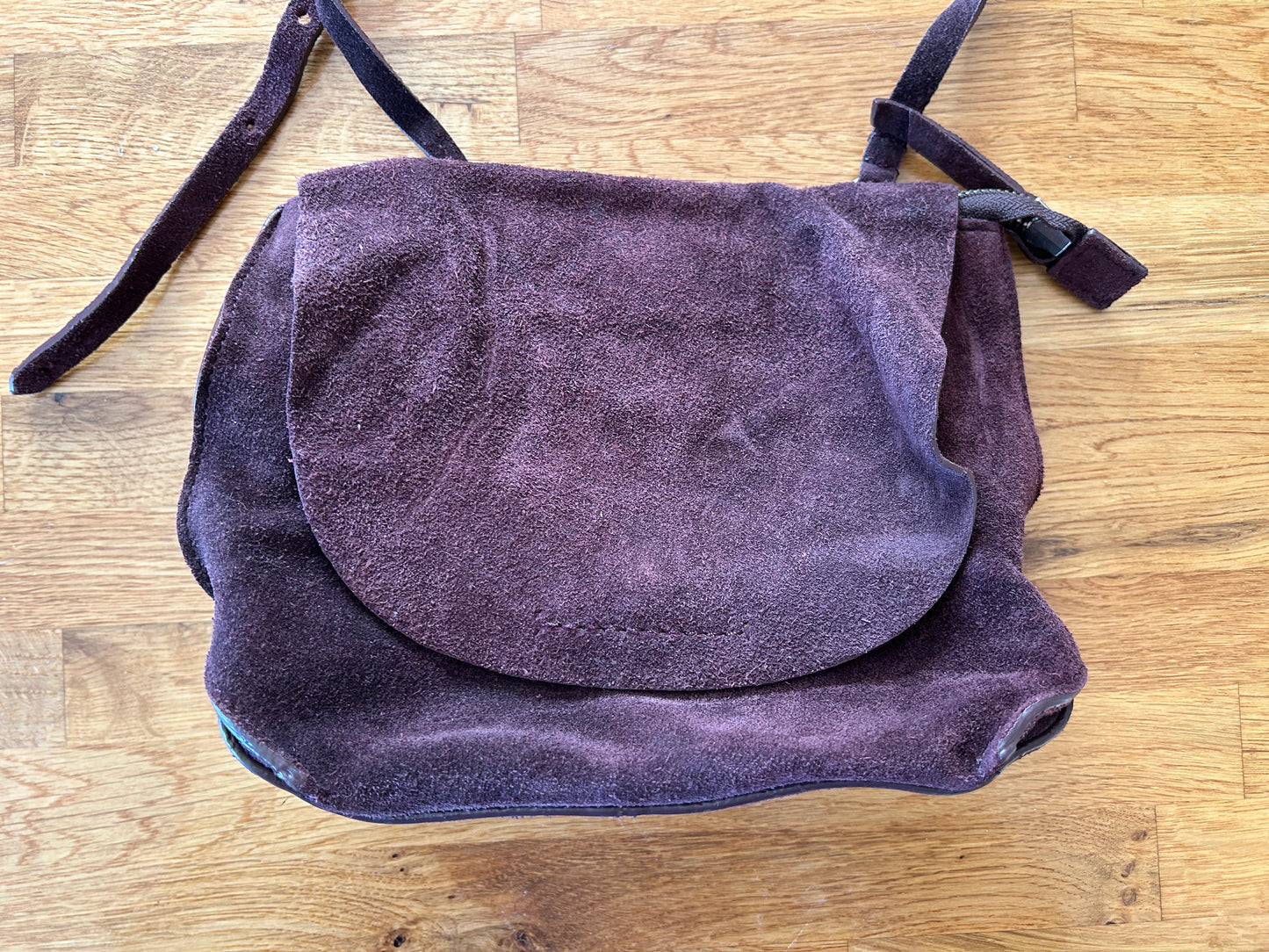 Suede crossbody bag