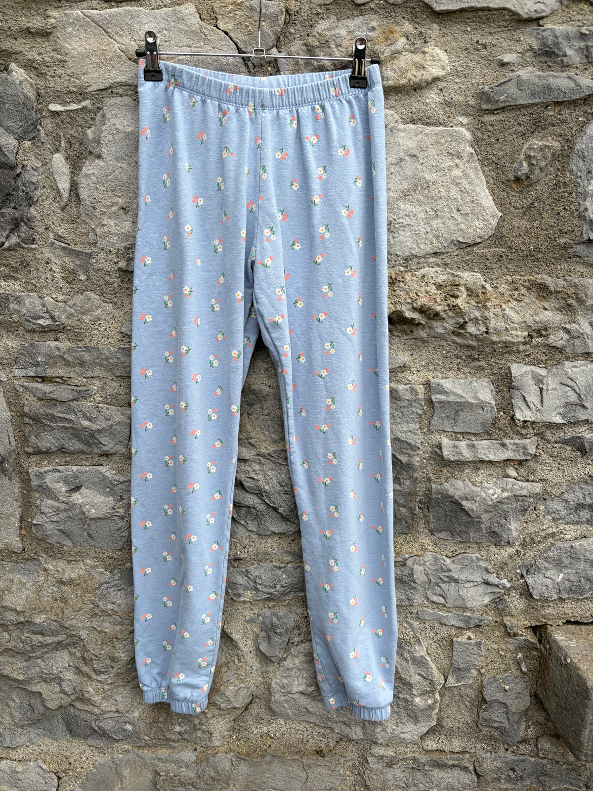 Blue floral sweat pants 12y (152cm)