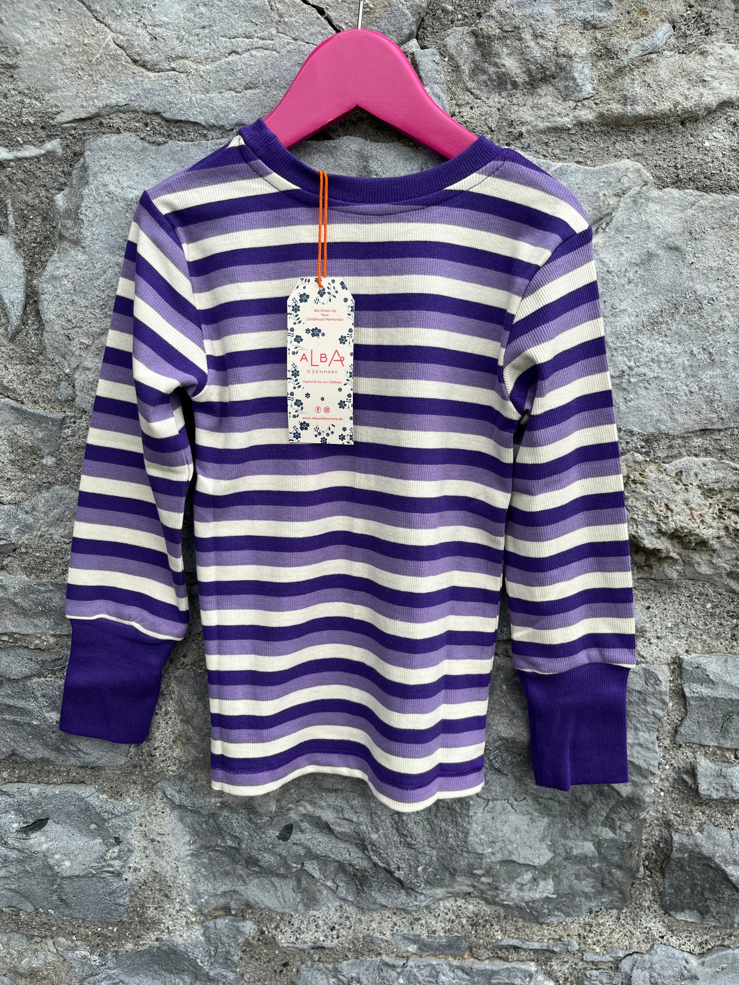 Heliotrope stripes top   5y (110cm)