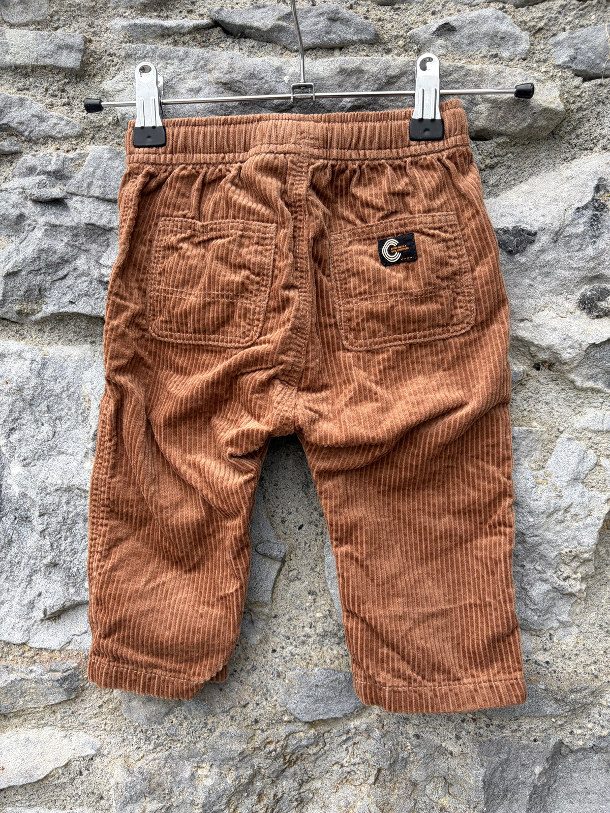 Brown thick cord pants  6-9m (68-74cm)
