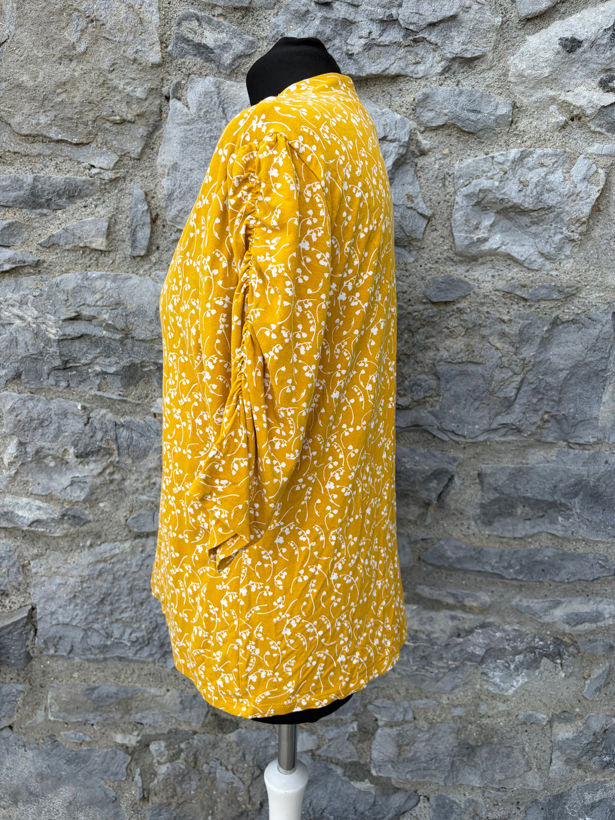 Floral mustard top uk 14