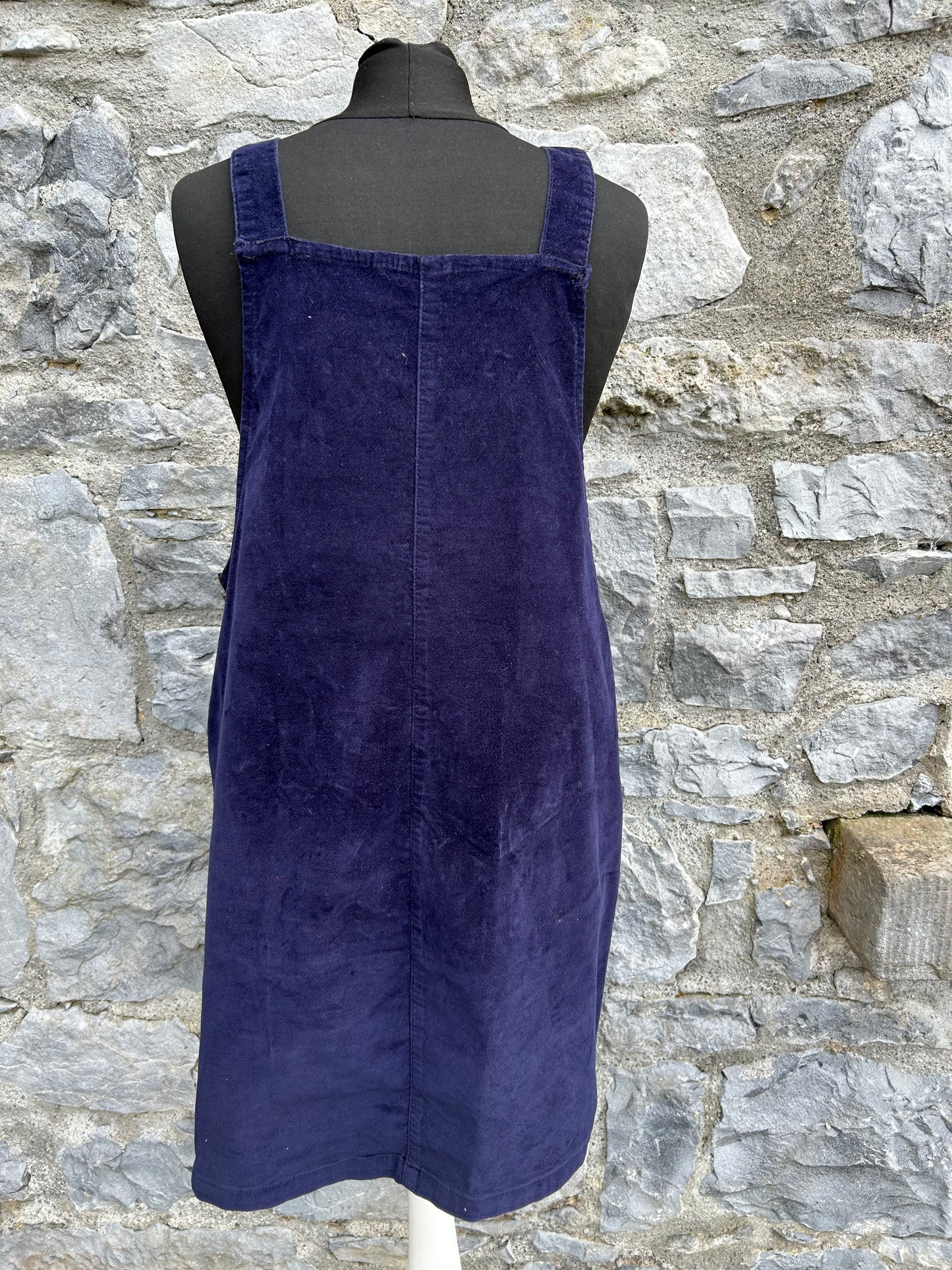 Navy velour pinafore uk 14-16