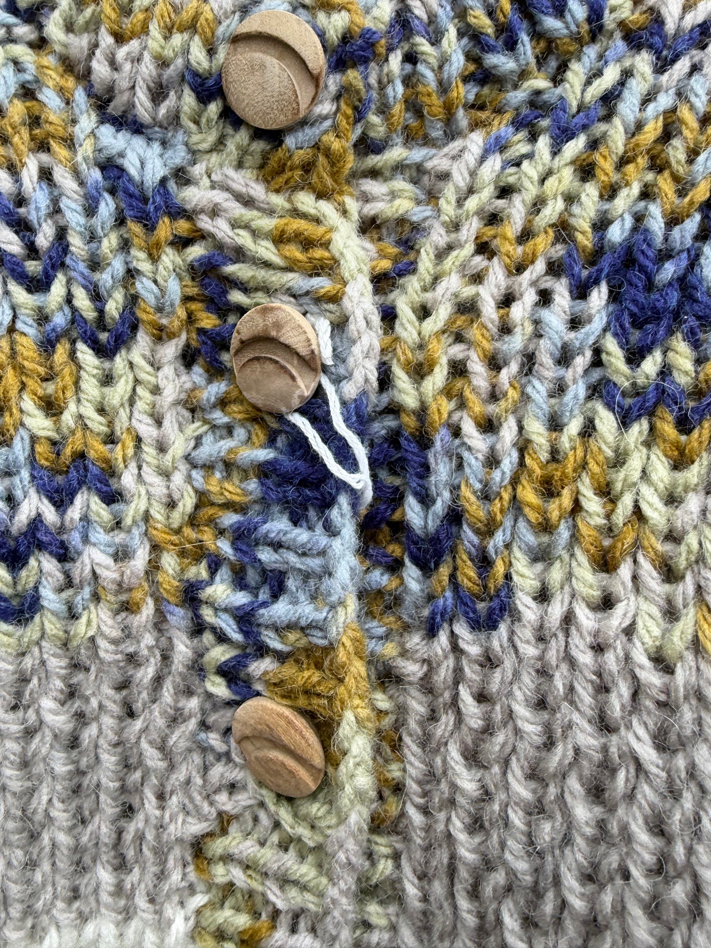 Melange&brown woolly cardigan  3m (62cm)