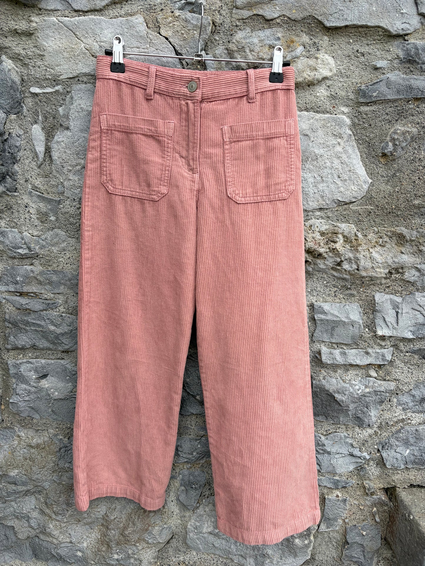 Pink wide leg cords  8-9y (128-134cm)