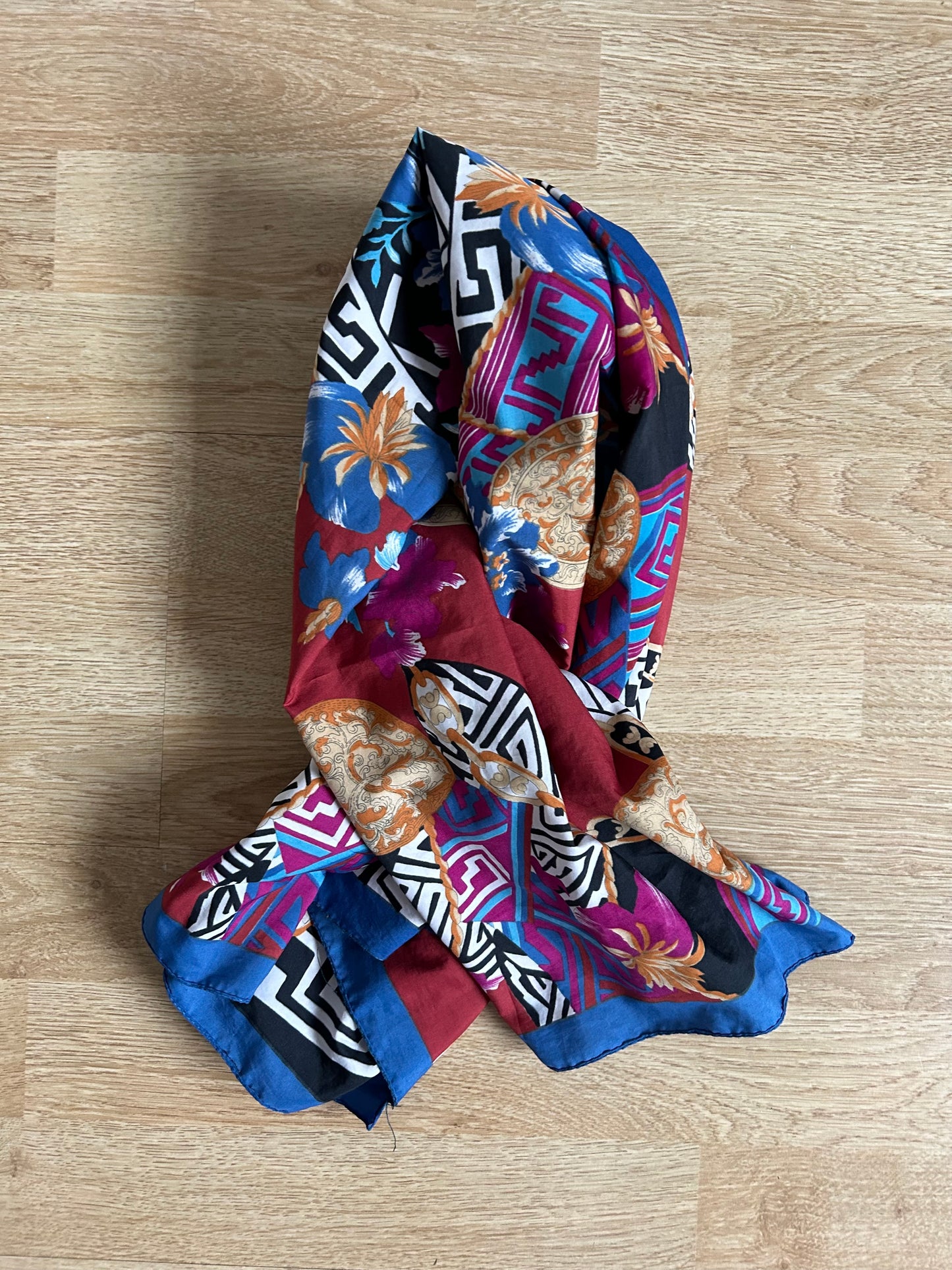 Colourful abstract scarf