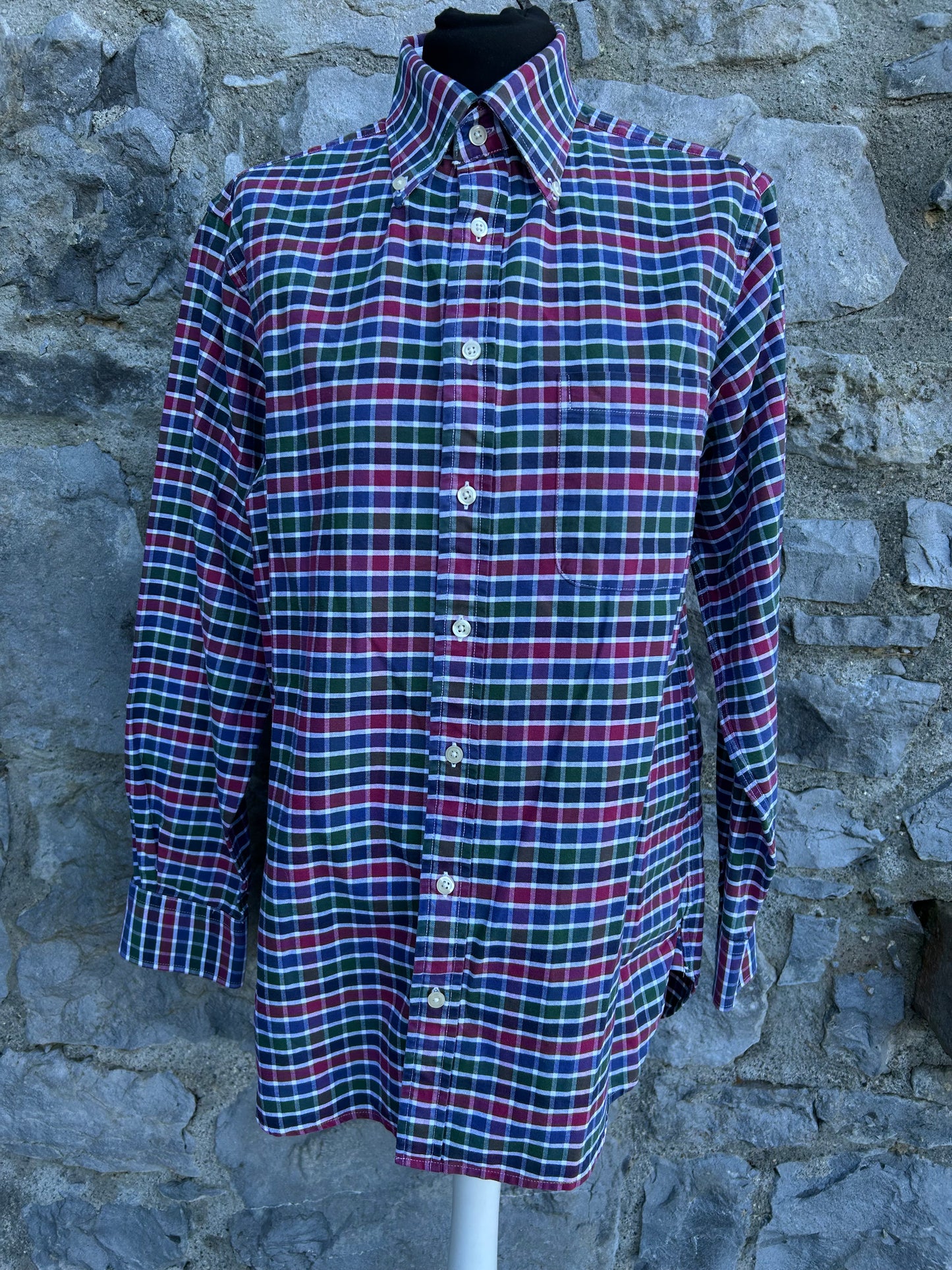 Red&navy check shirt  Medium