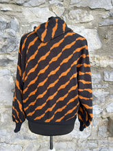 Load image into Gallery viewer, 80s Brown stripy jumper uk 14-16
