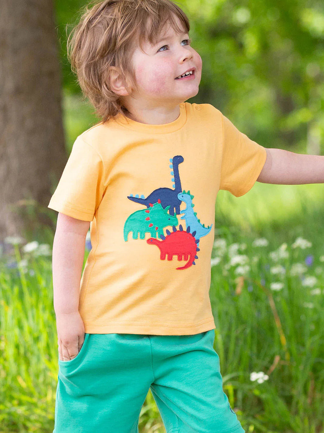 Dinosaurs yellows T-shirt  4y (104cm)