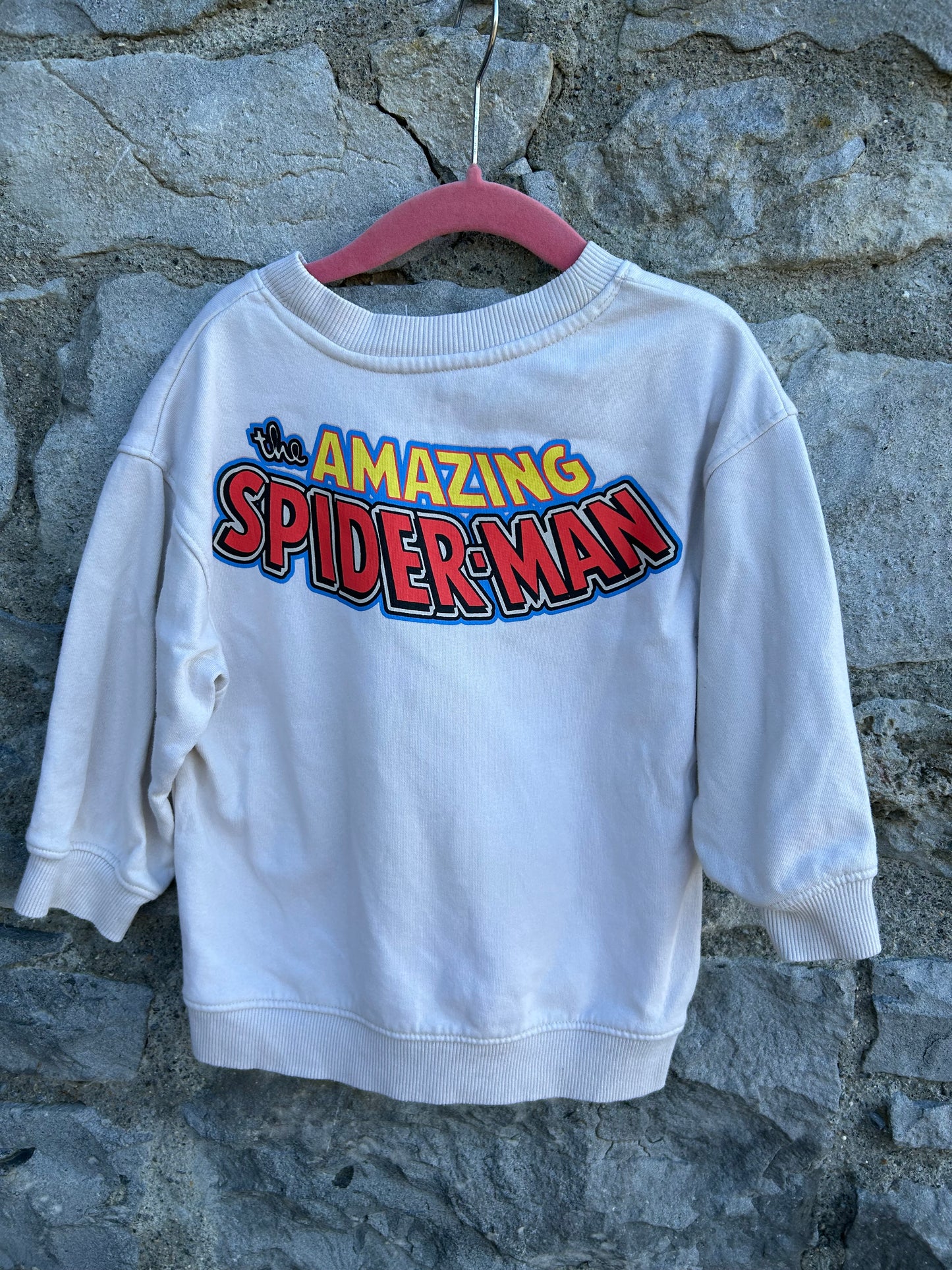 Spider-Man beige sweatshirt  3-4y (98-104cm)