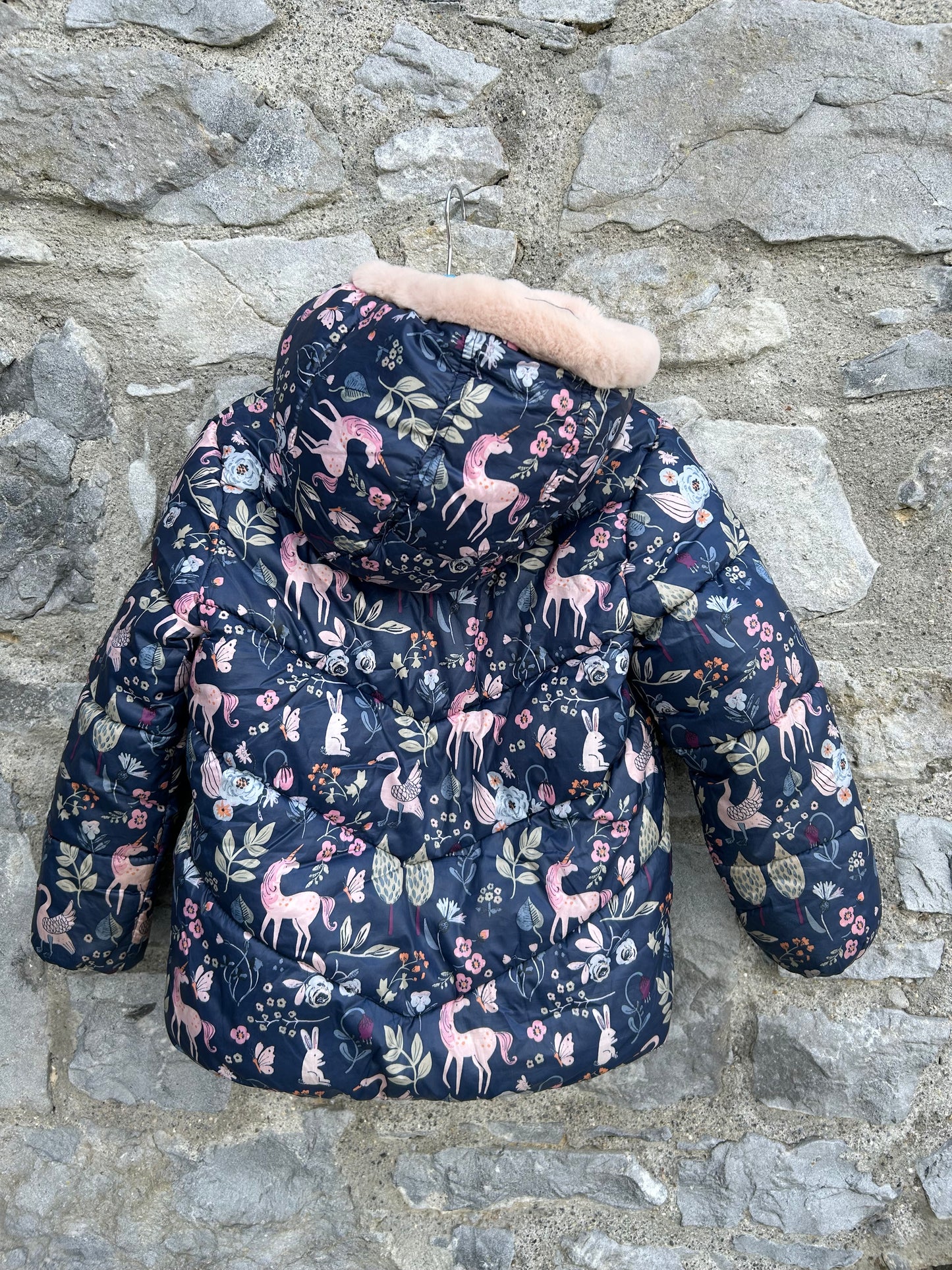 Magic woodland navy puffy jacket  6-7y (116-122cm)