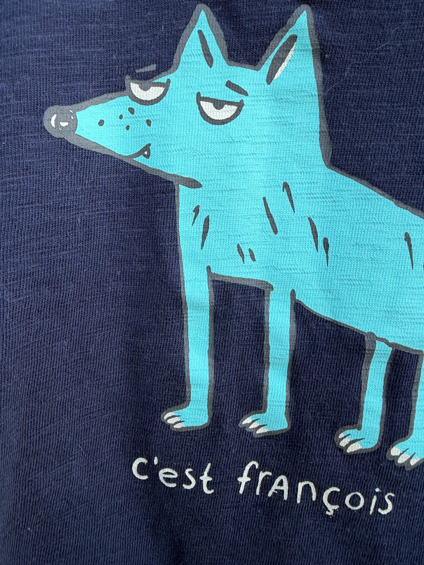 Wolf navy T-shirt 3-6m (62-68cm)