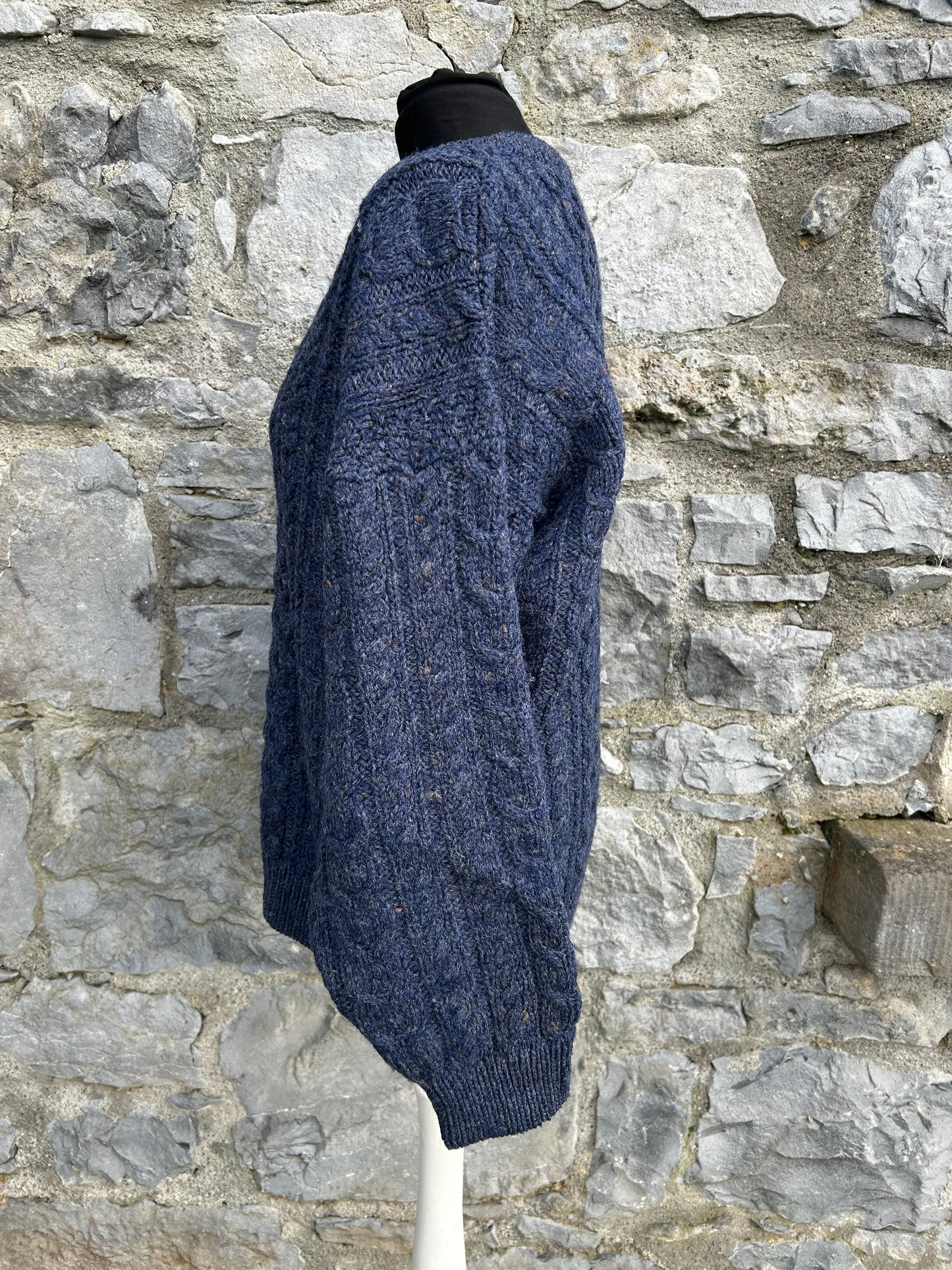 Woolly navy Aran sweater Small